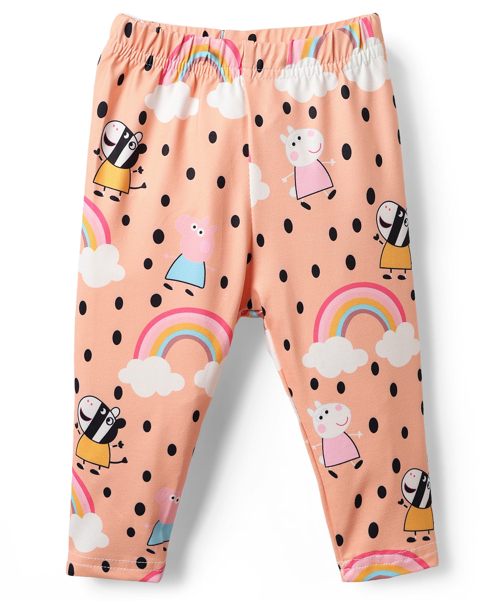 Kookie Kids Full Length Leggings Rainbow Print - Orange-image-45