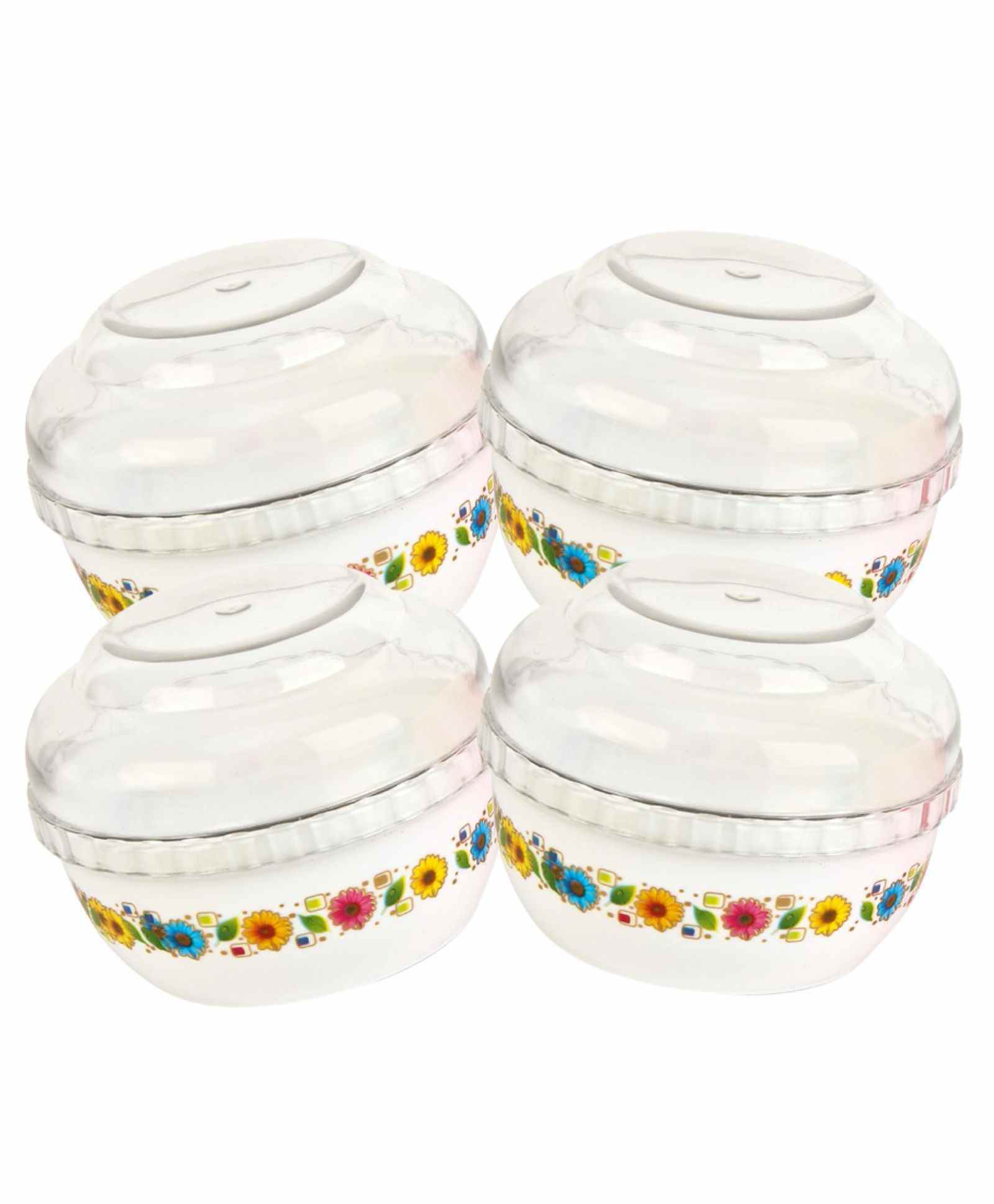 Naughty Kidz Premium Powder Puff Containers Set of 4 - White-image-25