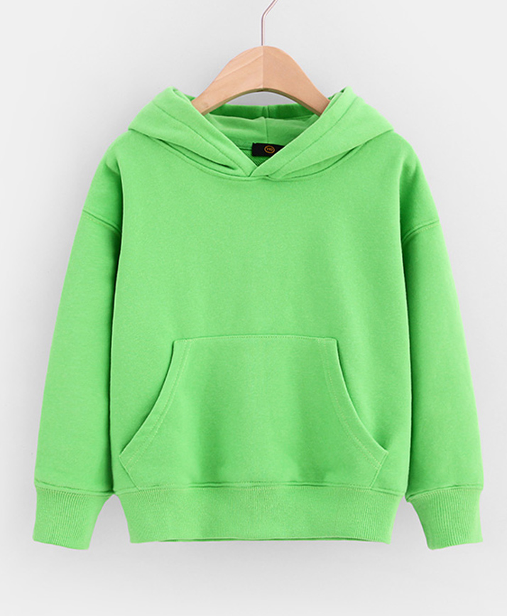 Kookie Kids Full Sleeves Hooded Sweatshirt - Green-image-0