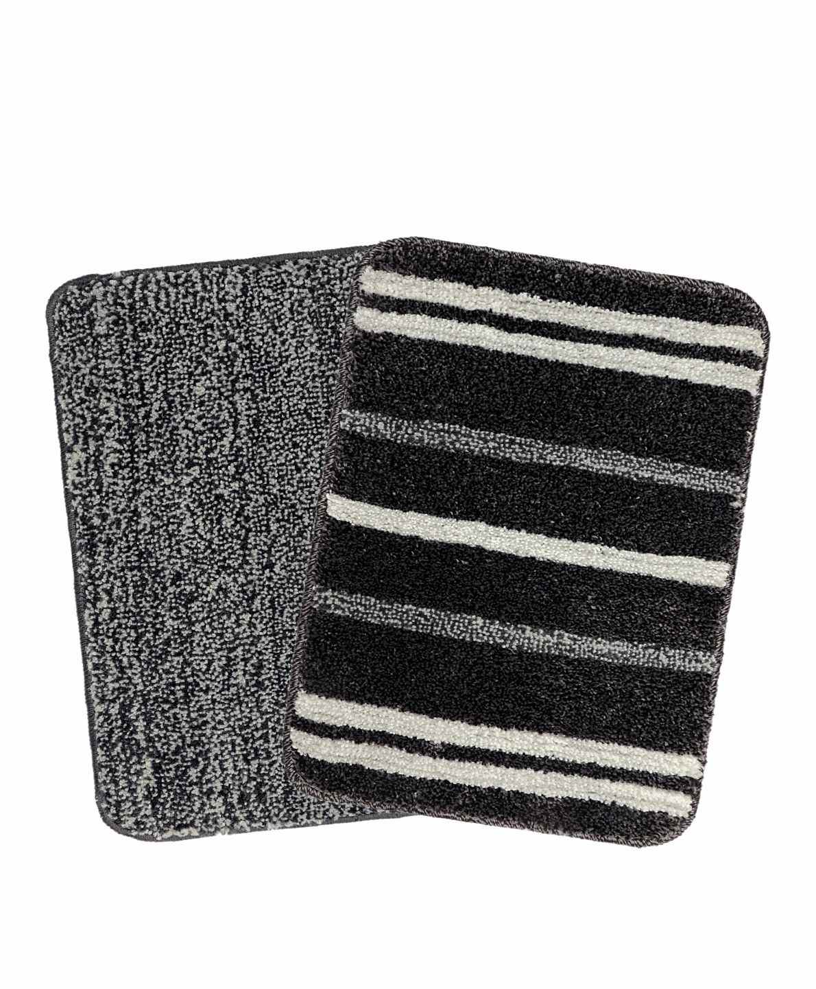 Saral Home Microfiber Anti Skid Bath Mat Pack of 2 - Black-picture-21