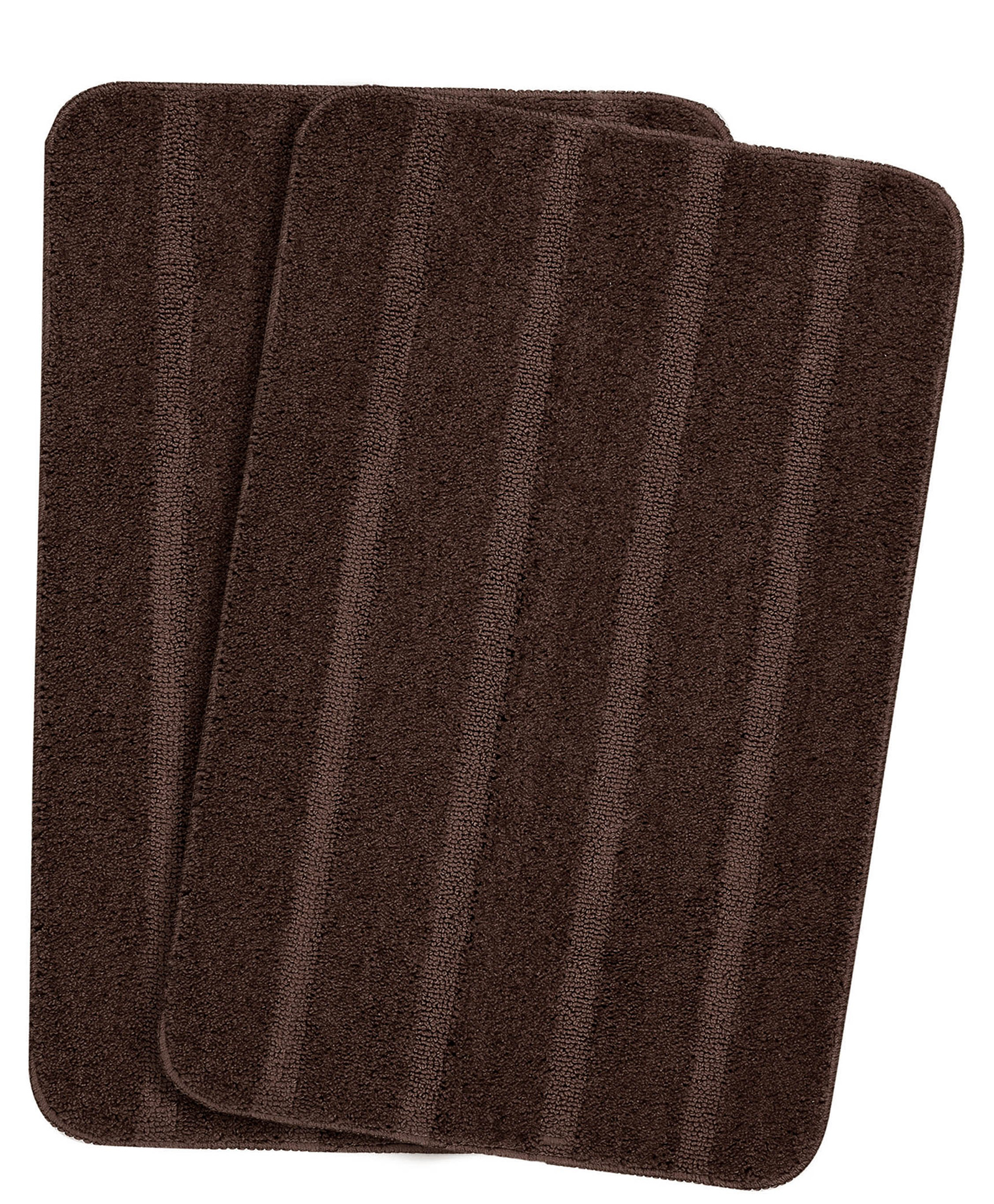 Saral Home Microfiber Small Anti Slip Bathmat Pack of 2 - Brown-picture-13