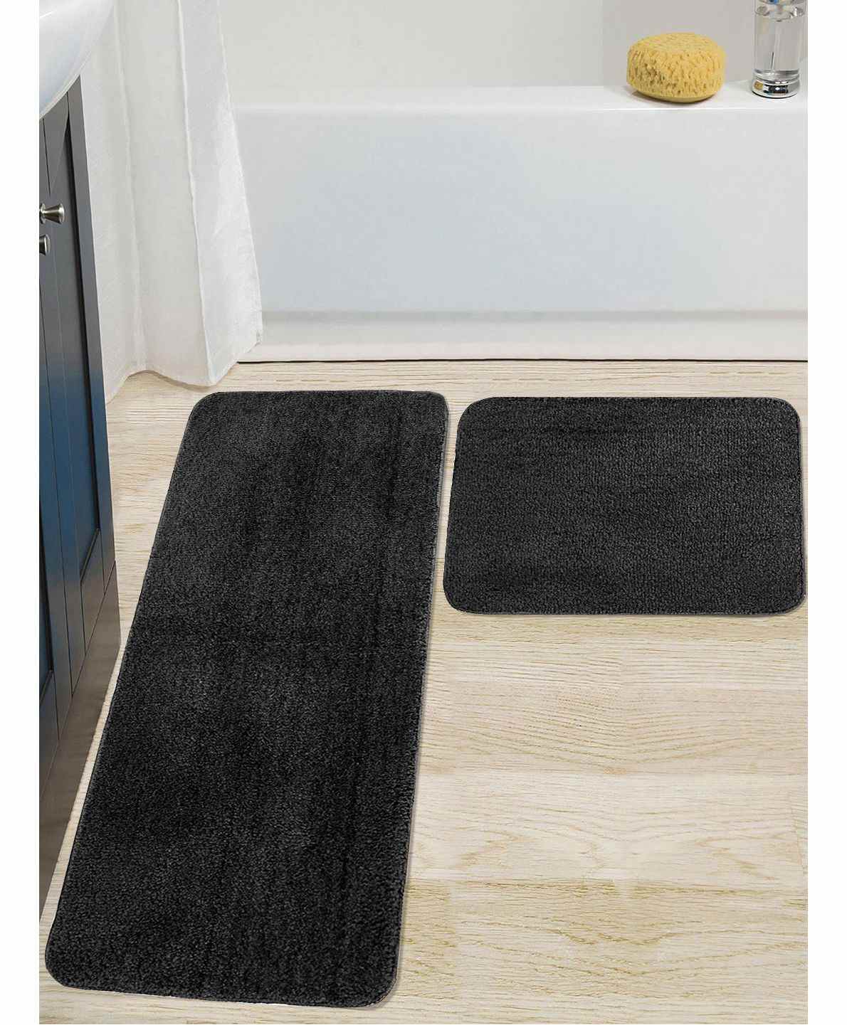 Saral Home Anti Slip Microfiber Mat & Runner - Grey-image-13