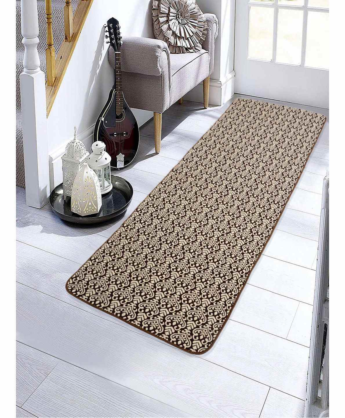 Saral Home Cotton Tufted Kitchen or Bed Runner - Brown-picture-38