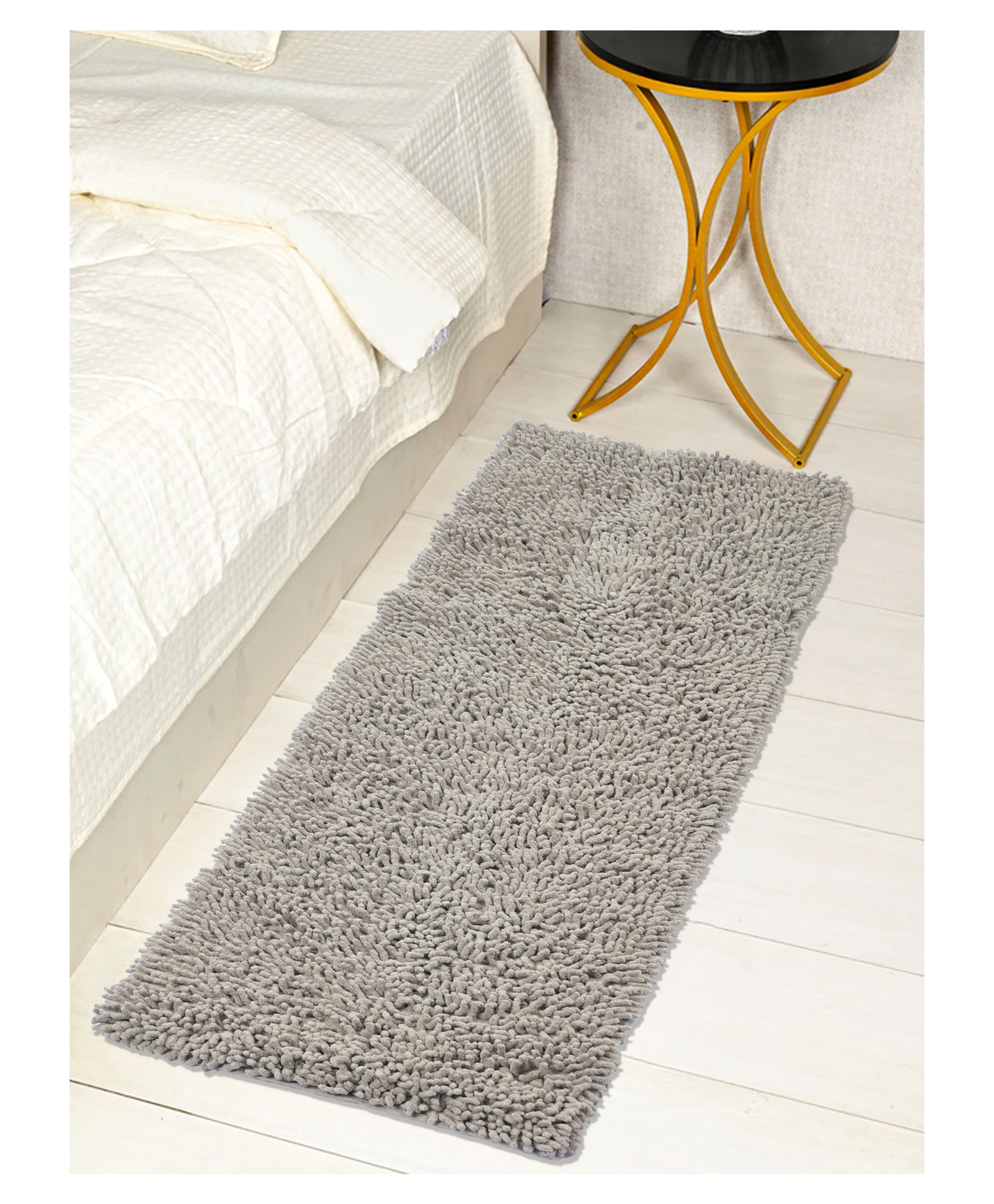 Saral Home Soft Cotton Tufted Saggy Runner - Grey-picture-43