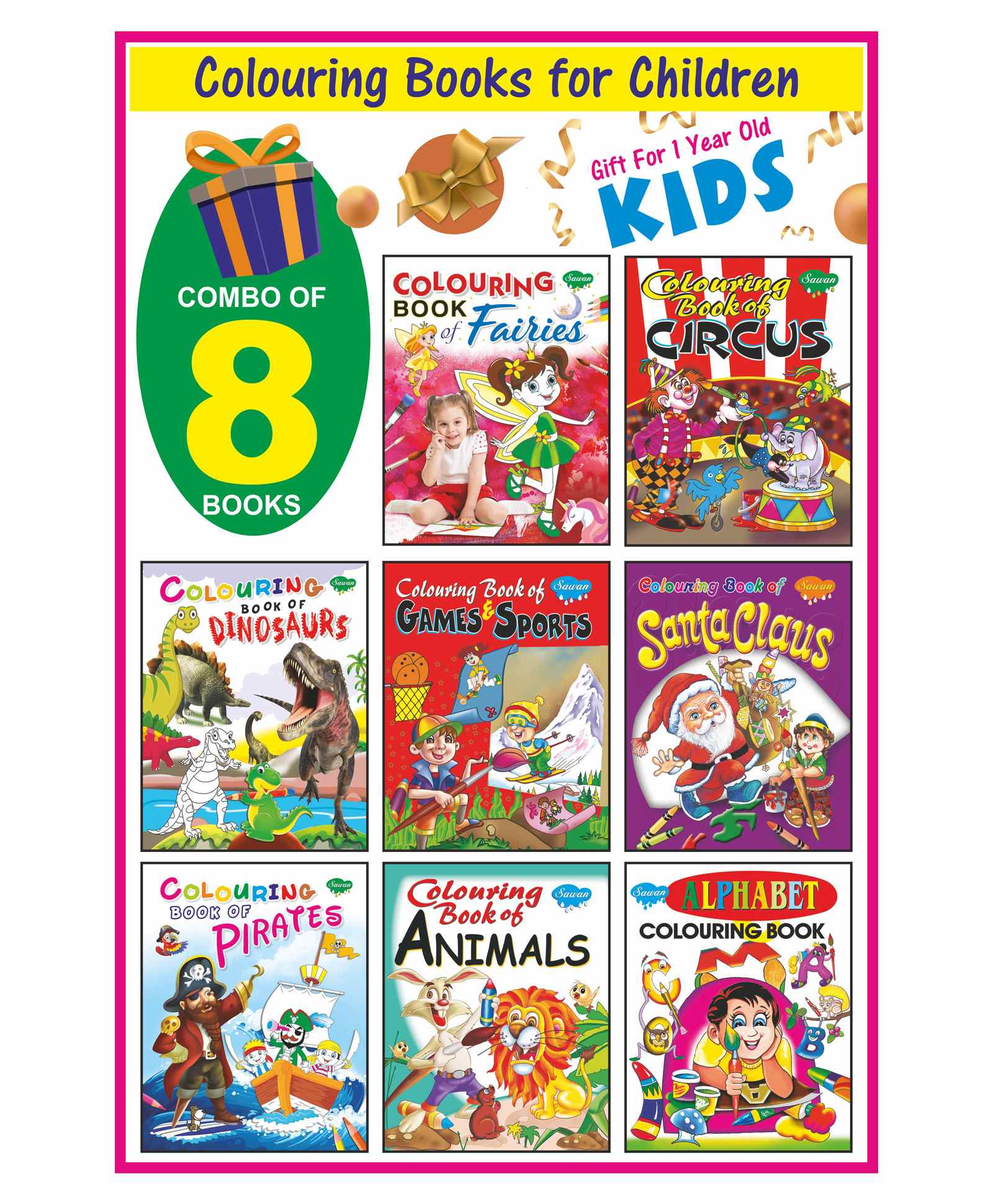 Sawan Coloring Book Set of 8 - English-image-48