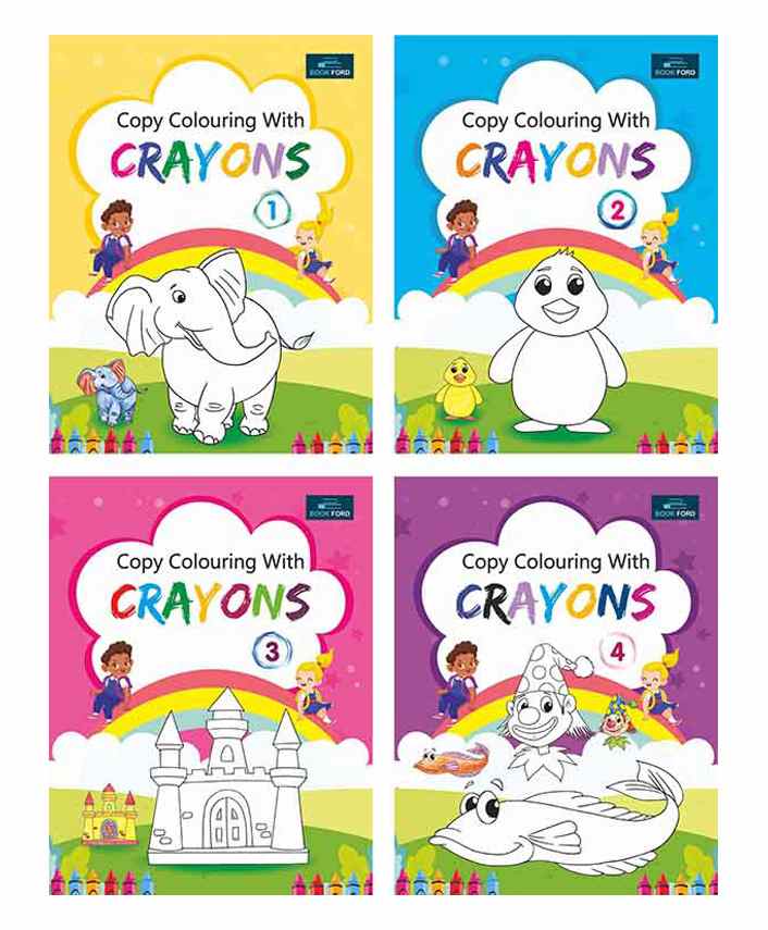 bookford publications Book Ford Publication Copy Colouring With Crayons Book Pack of 4 - English-picture-26