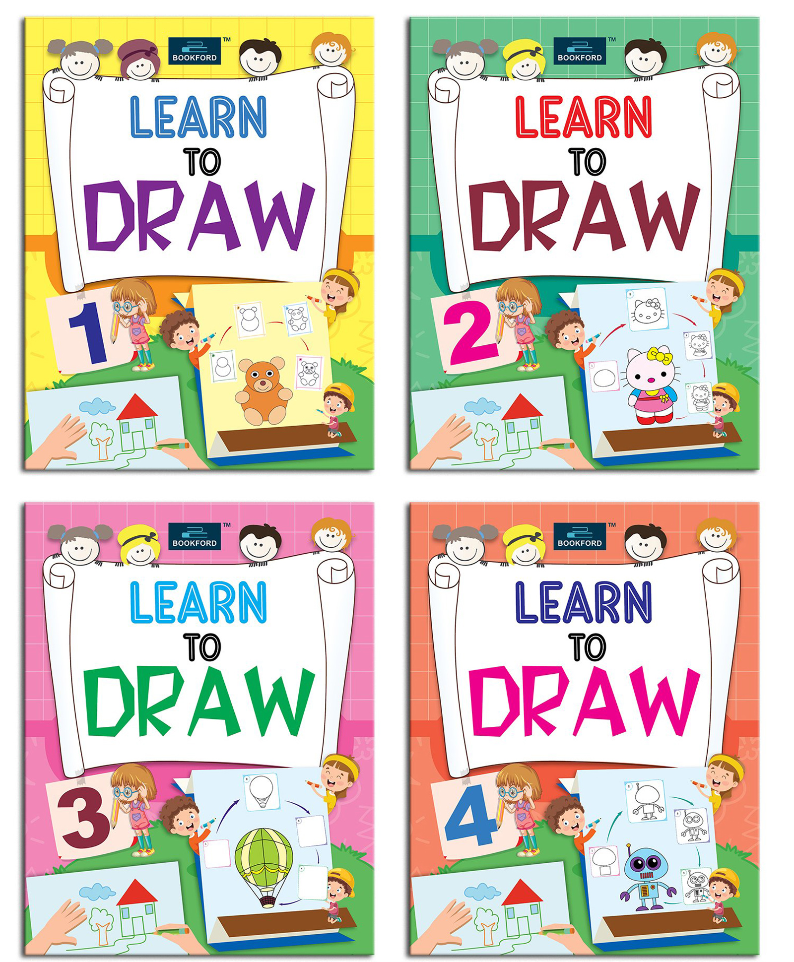 Book Ford Publication Learn To Draw Book Pack of 4 - English