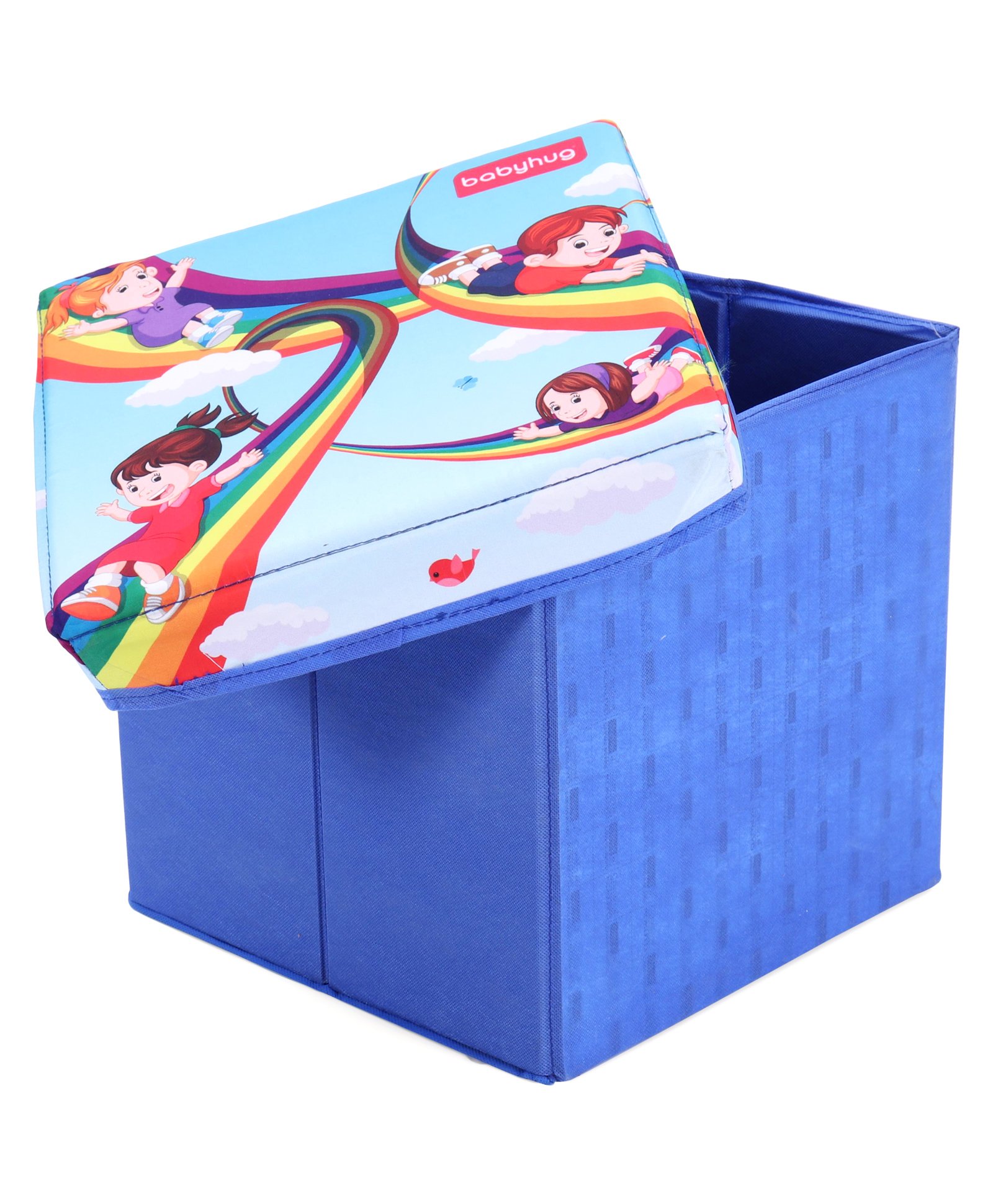 Babyhug Sto-Sit Foldable Storage Box Cum Stool - Blue-picture-31