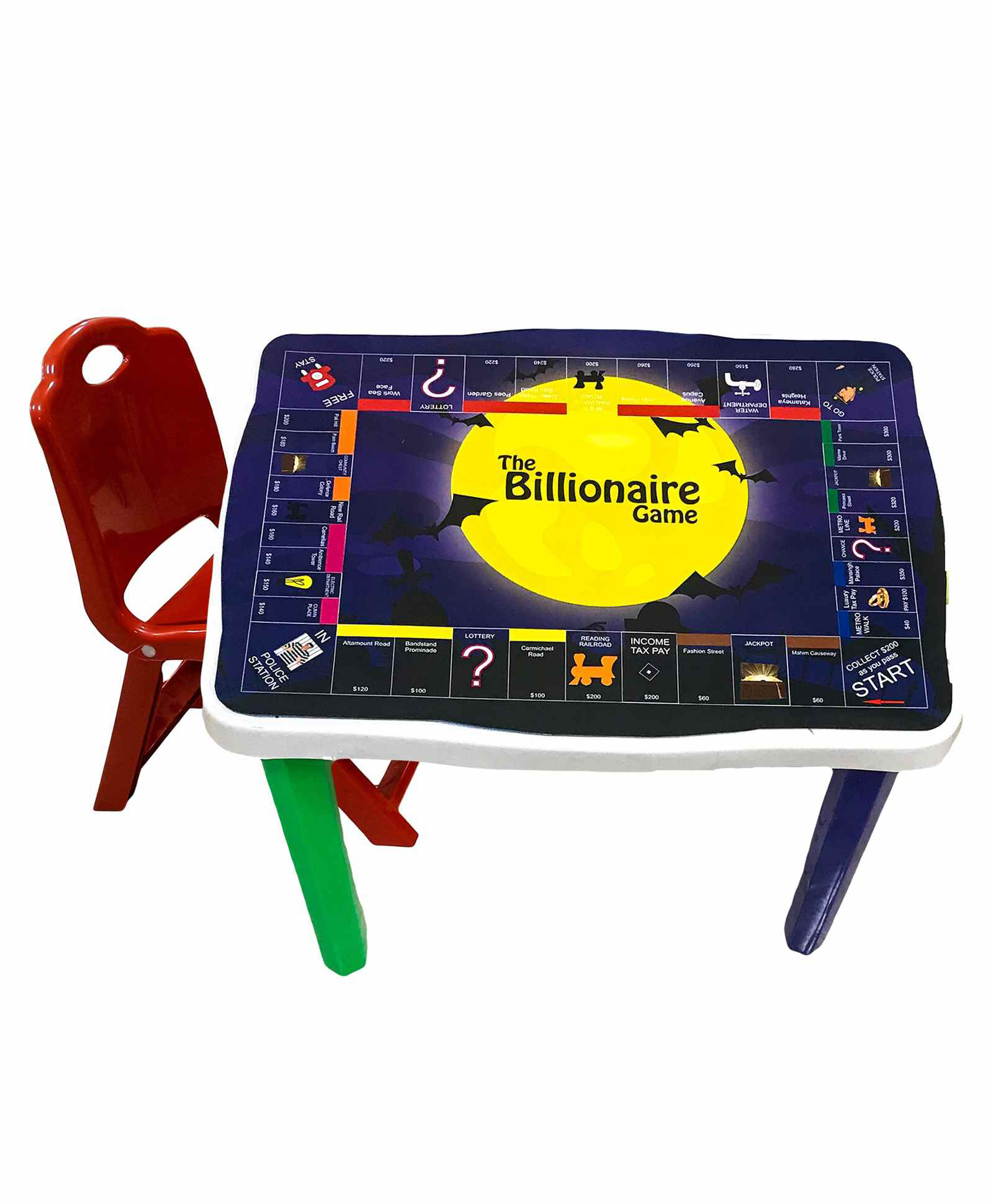 kuchicoo KuchiKoo Multi Utility Table With Billionaire Game & Chair - Multicolor-picture-19