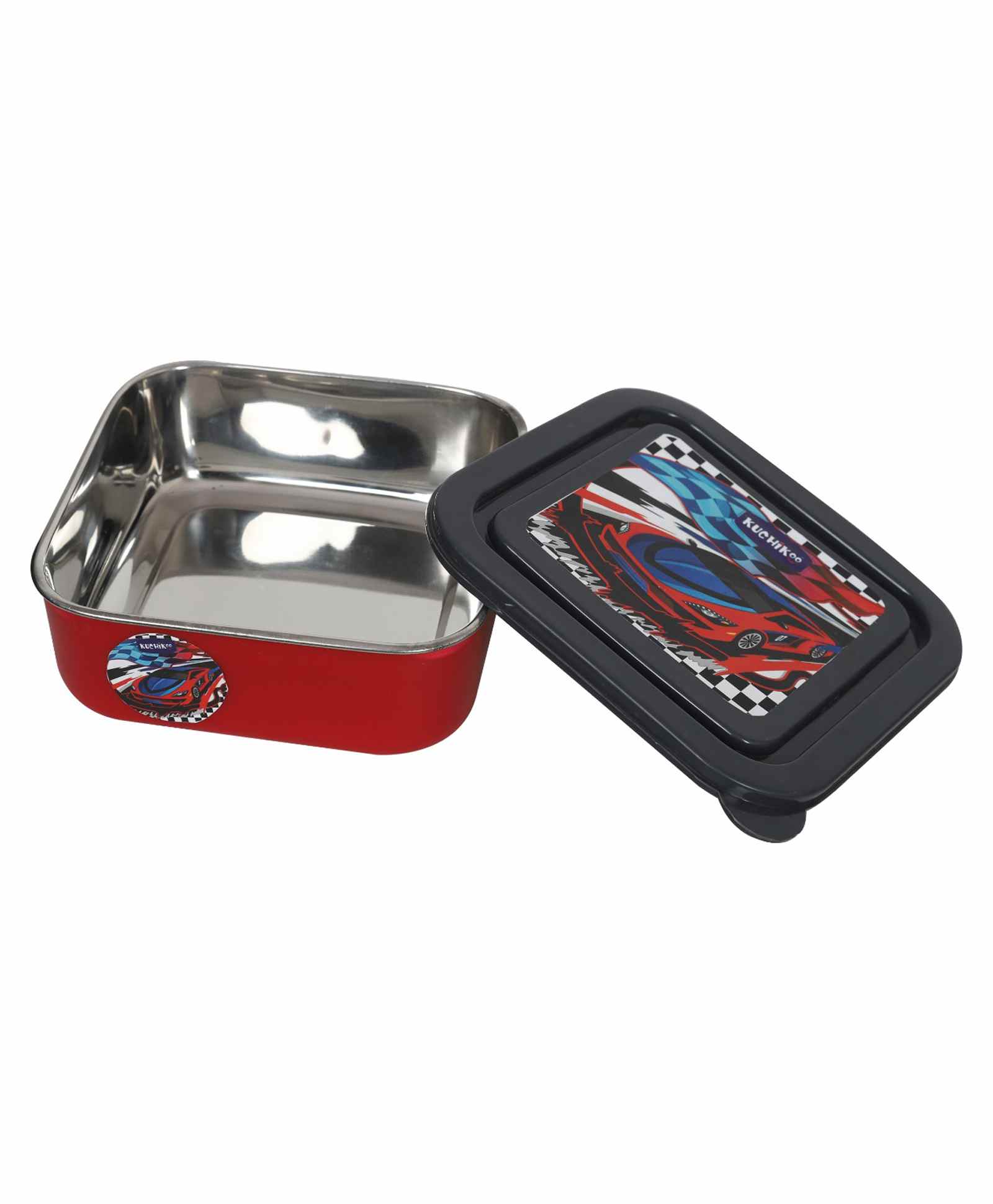 kuchicoo KuchiKoo Stainless Steel Feeding Bowl with Lid - Red-picture-22