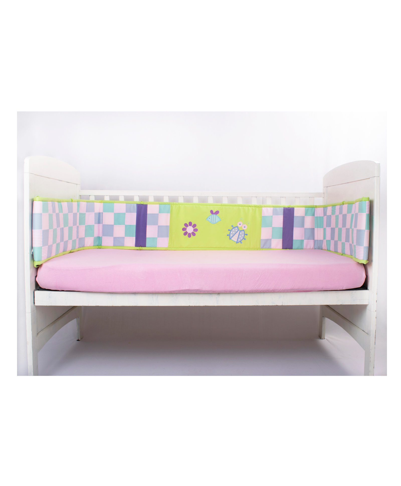 Blooming Buds Garden Accents Full Cot Bumper - Pink-picture-13