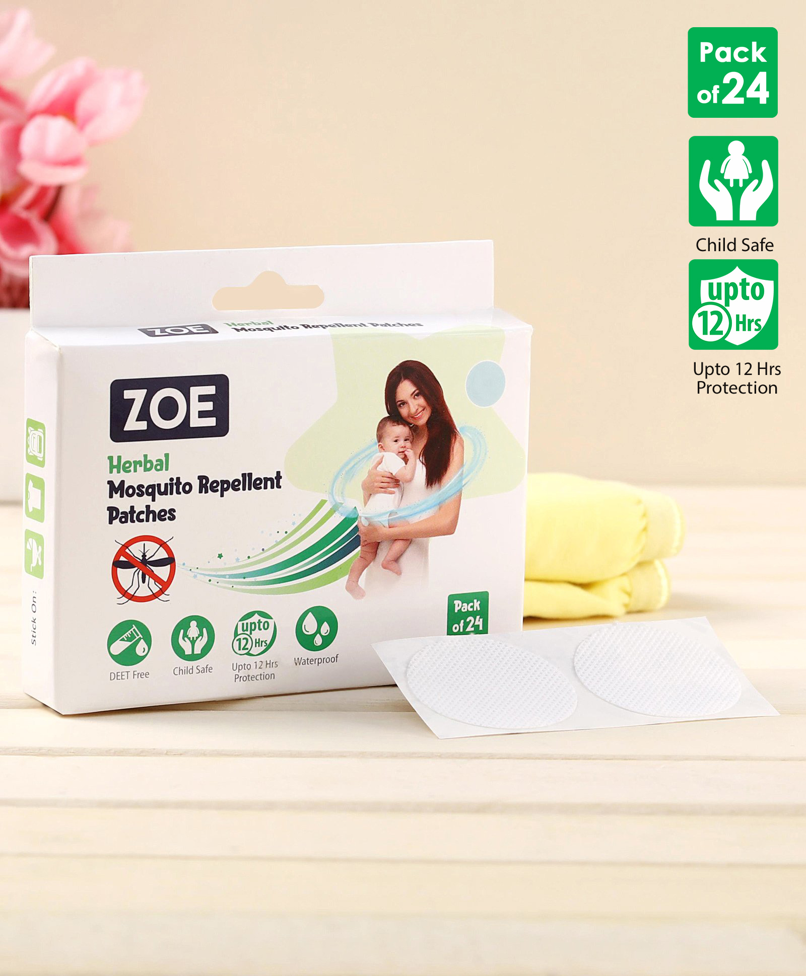 Zoe Herbal Mosquito Patches White - Pack of 24-picture-37