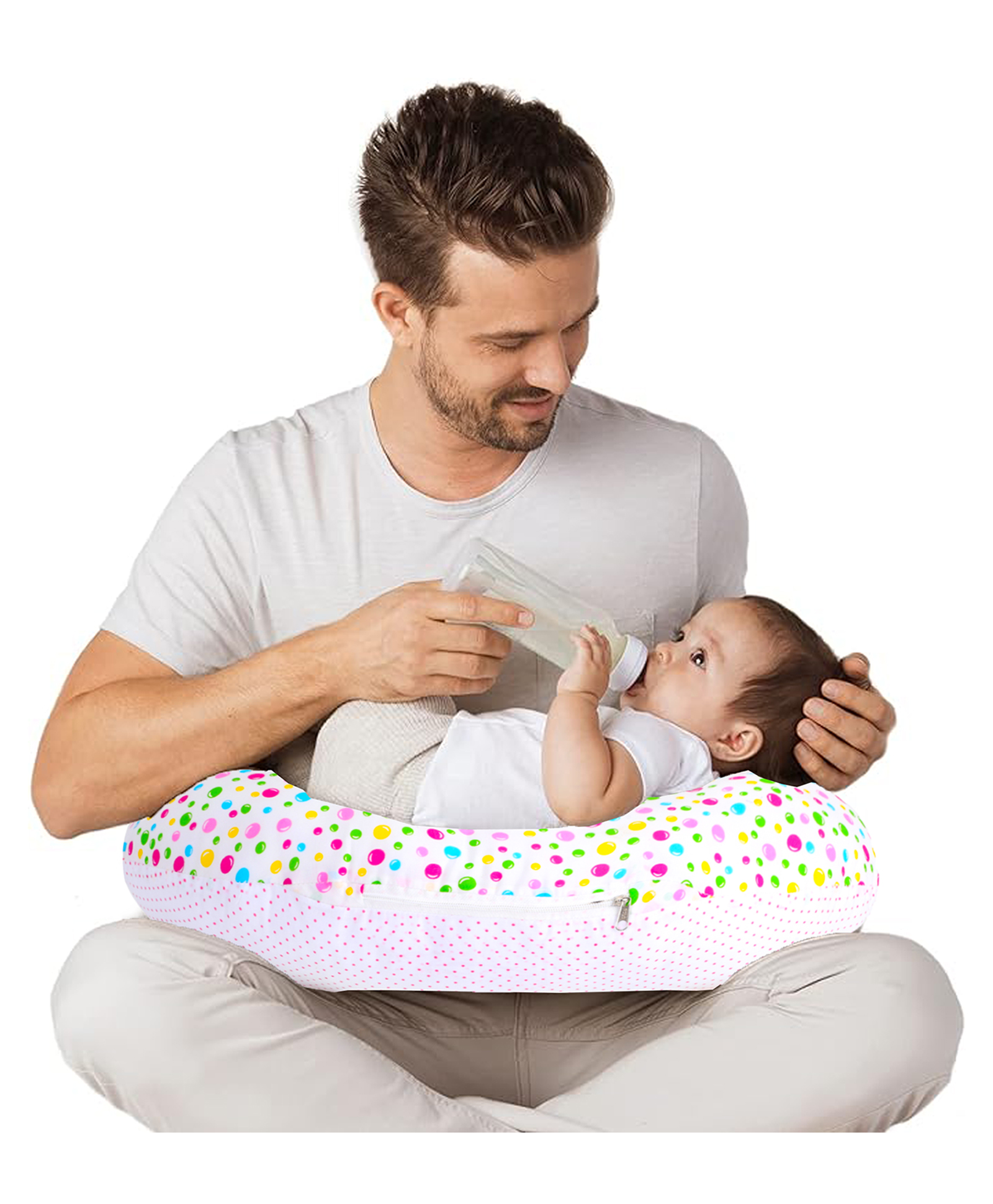 VParents Bluebell  Multipurpose Baby Feeding Nursing Cum Maternity Pillow for New Born - Pink-picture-14