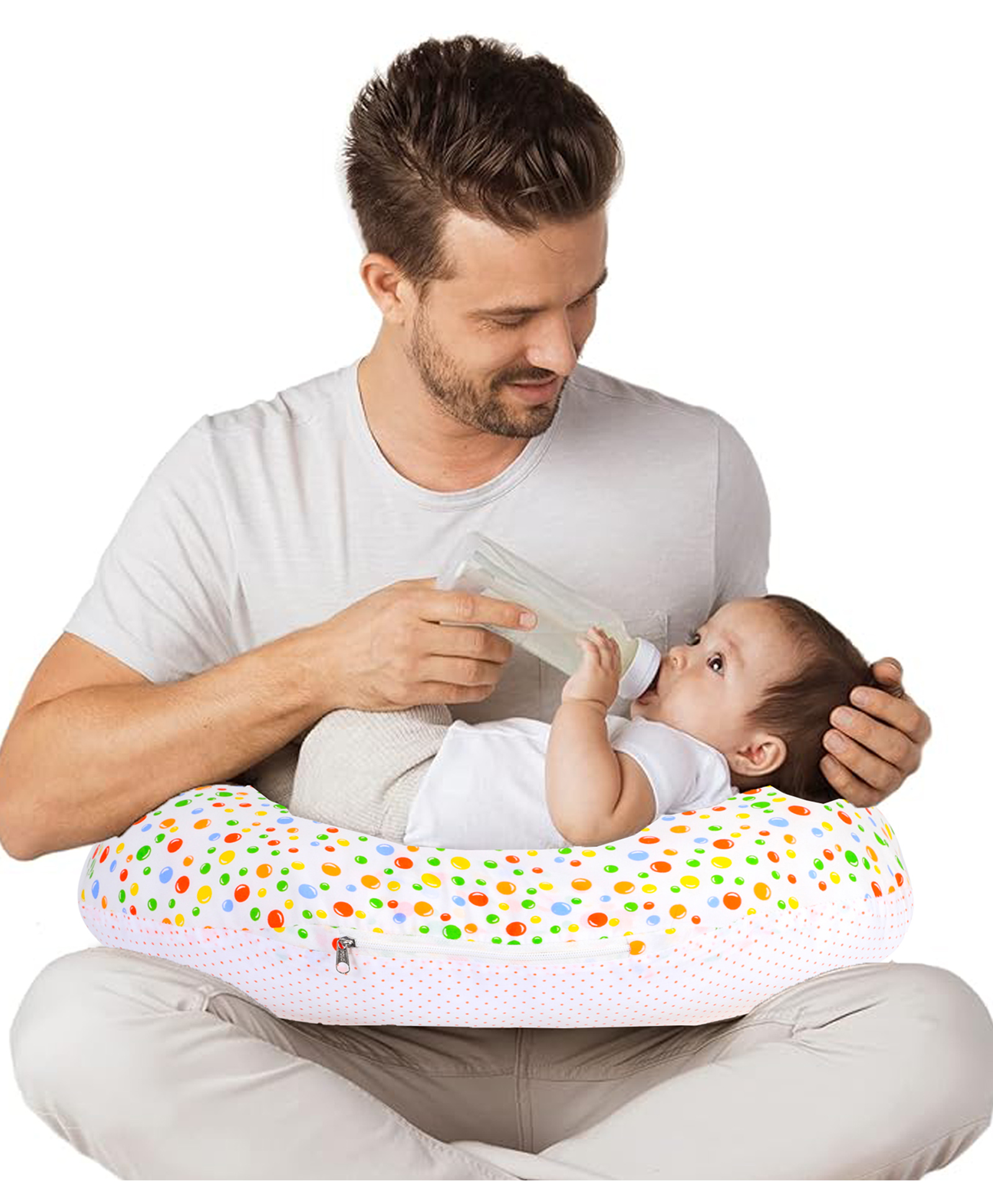 VParents Bluebell  Multipurpose Baby Feeding Nursing Cum Maternity Pillow for New Born - Green-picture-33