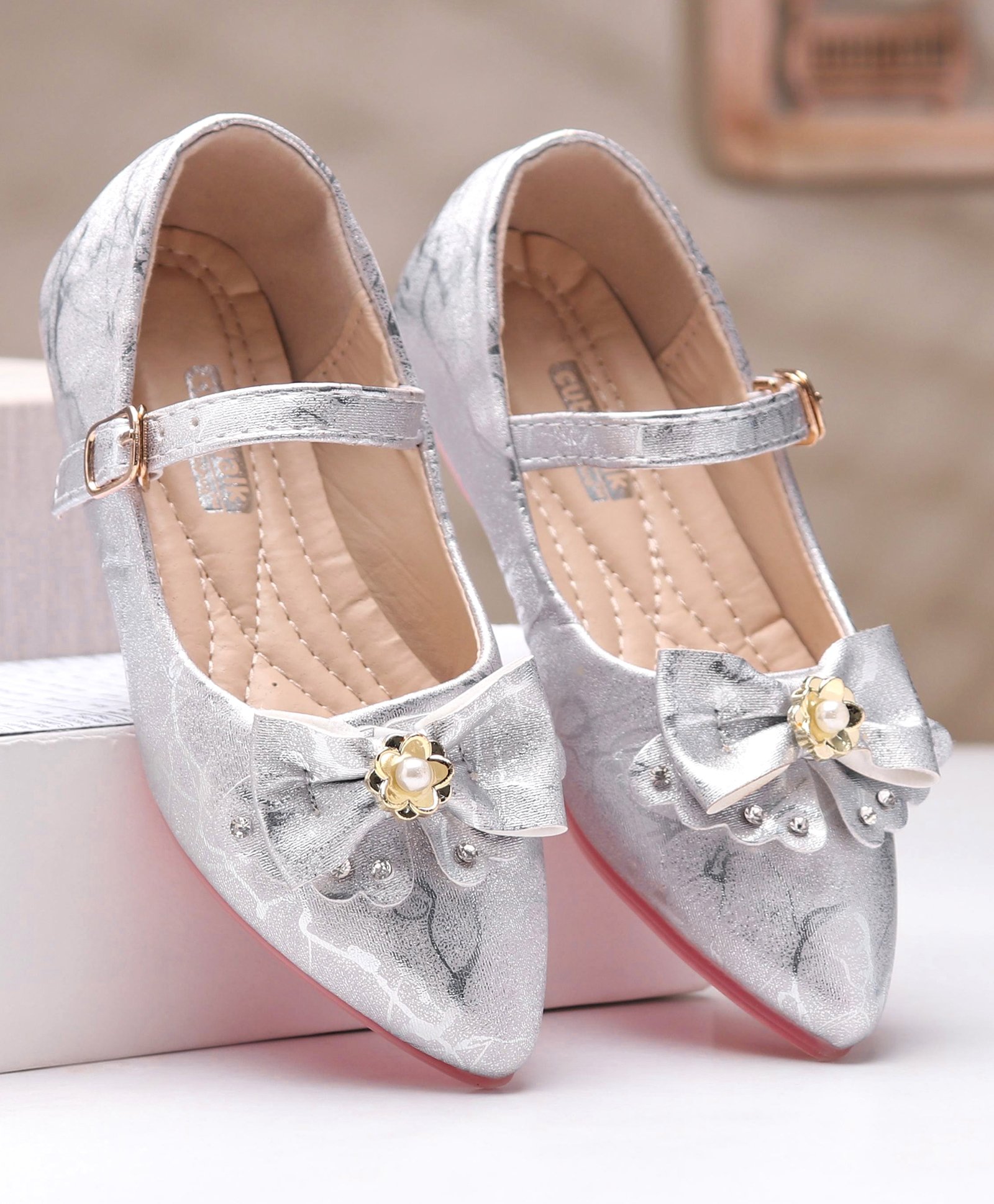 cute silver shoes