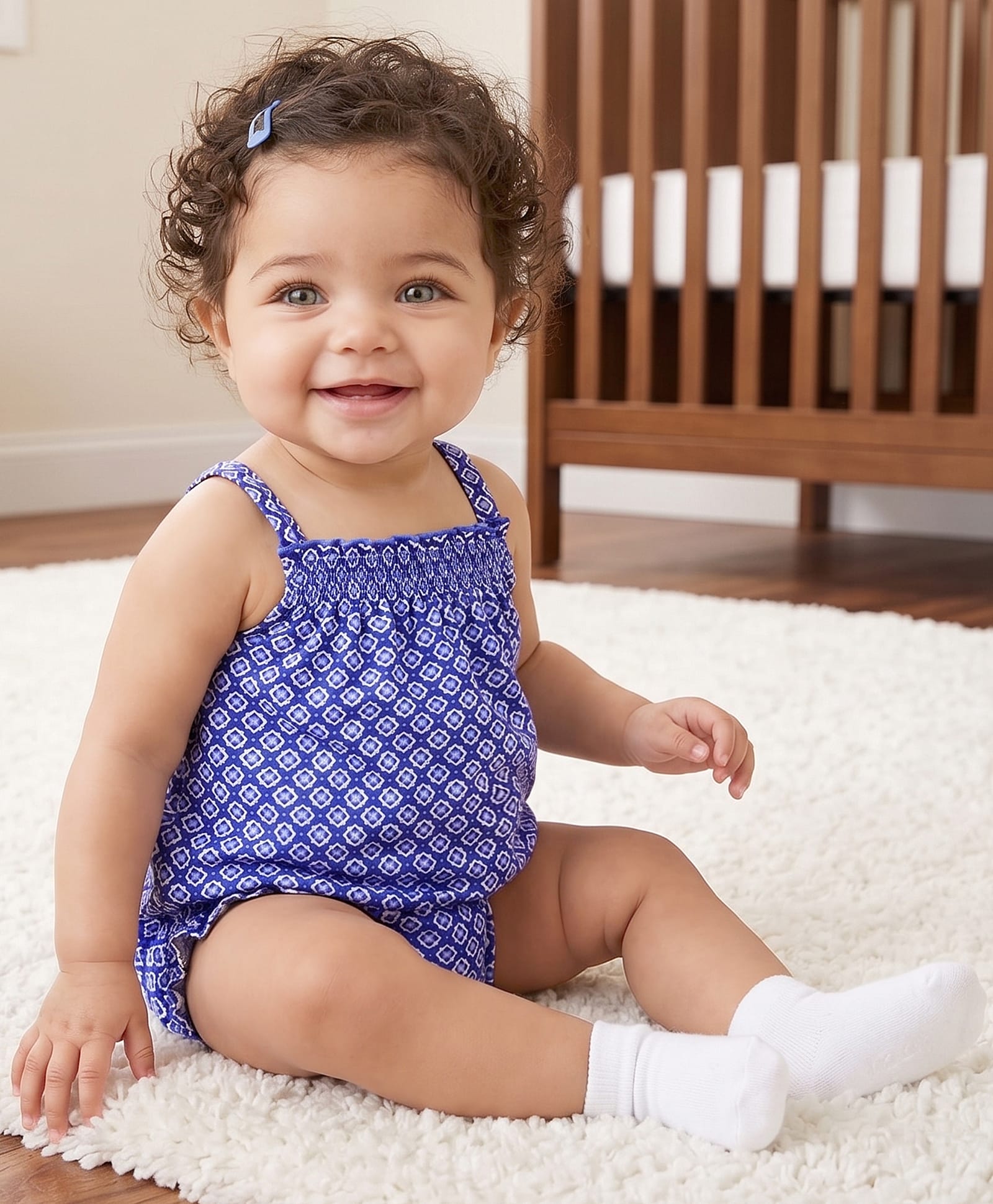 Carter's Ruffle Tank Onesie - Blue-image-25