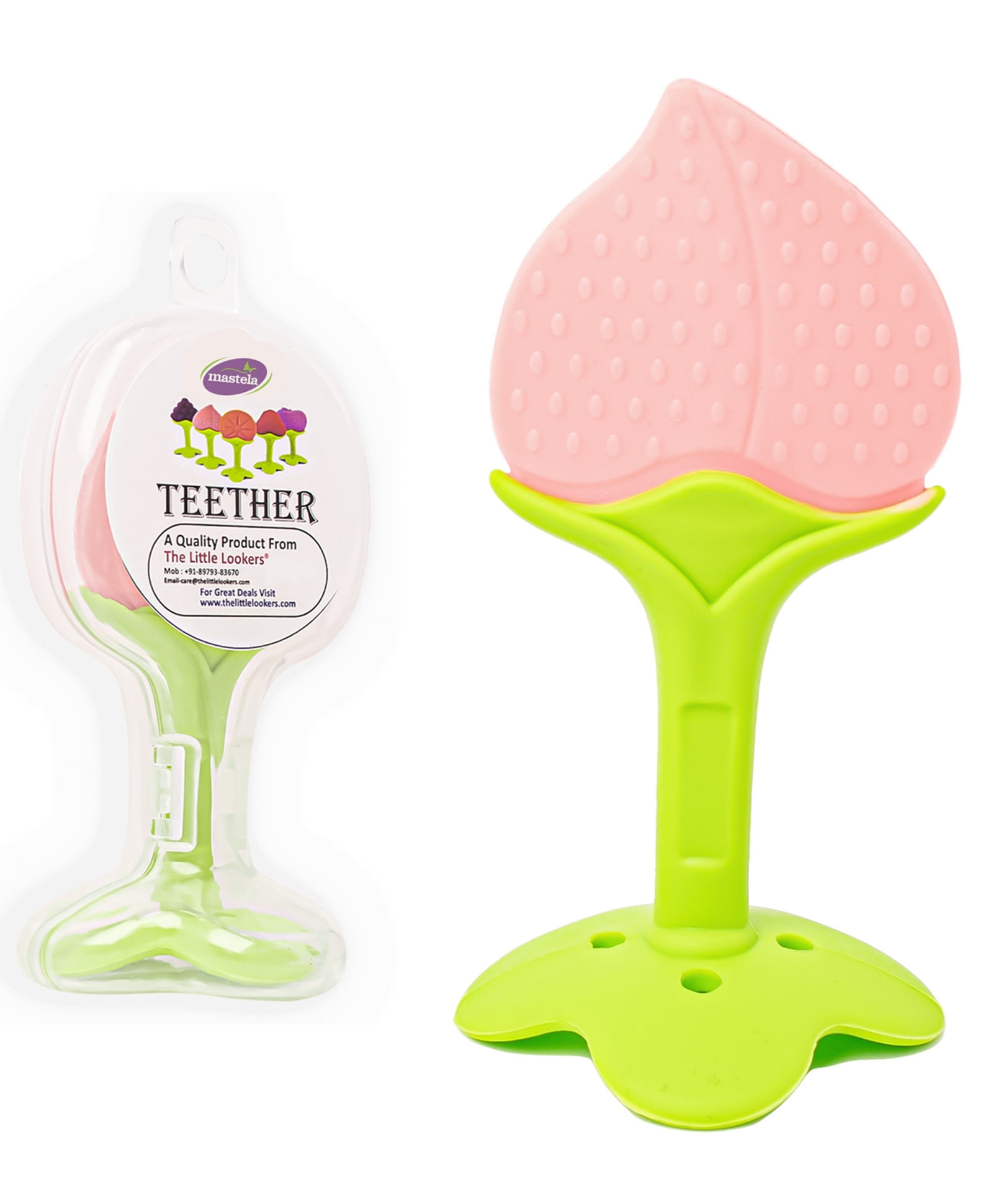 The Little Lookers Baby Teether Peach Shape - Pink-image-15