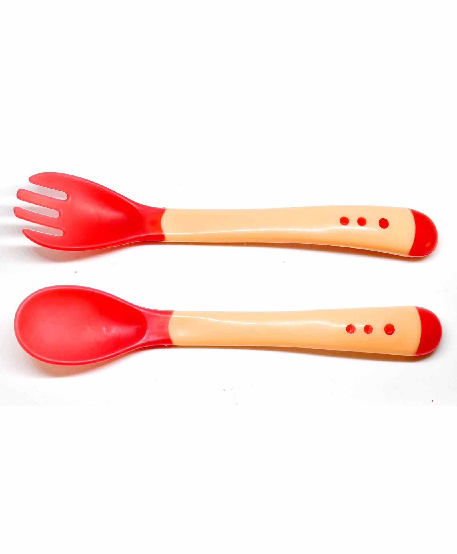 The Little Lookers Temperature Sensing Spoon & Fork Set - Red-image-12