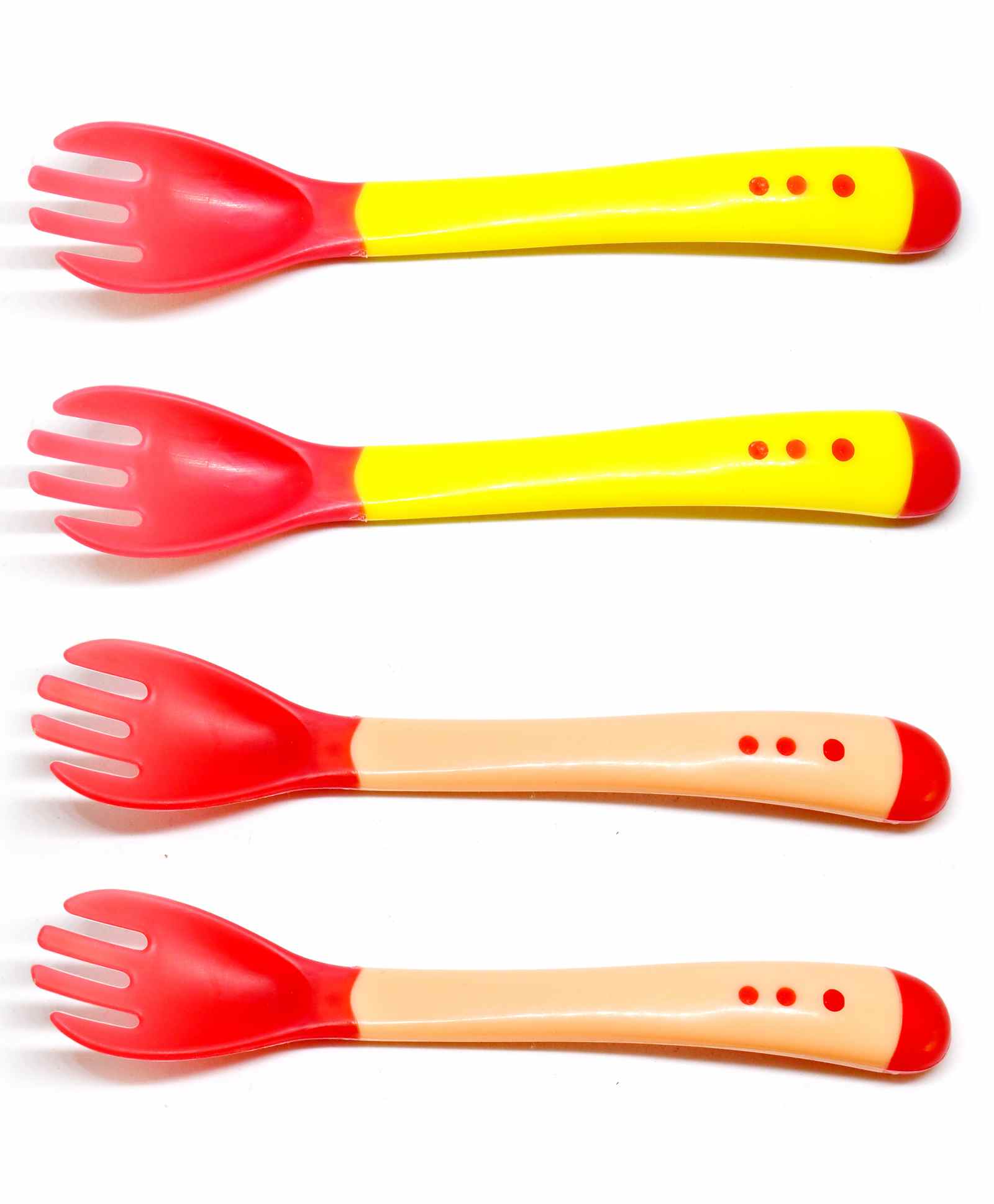 The Little Lookers Temperature Sensing Fork Pack of 4 - Red Yellow-picture-27