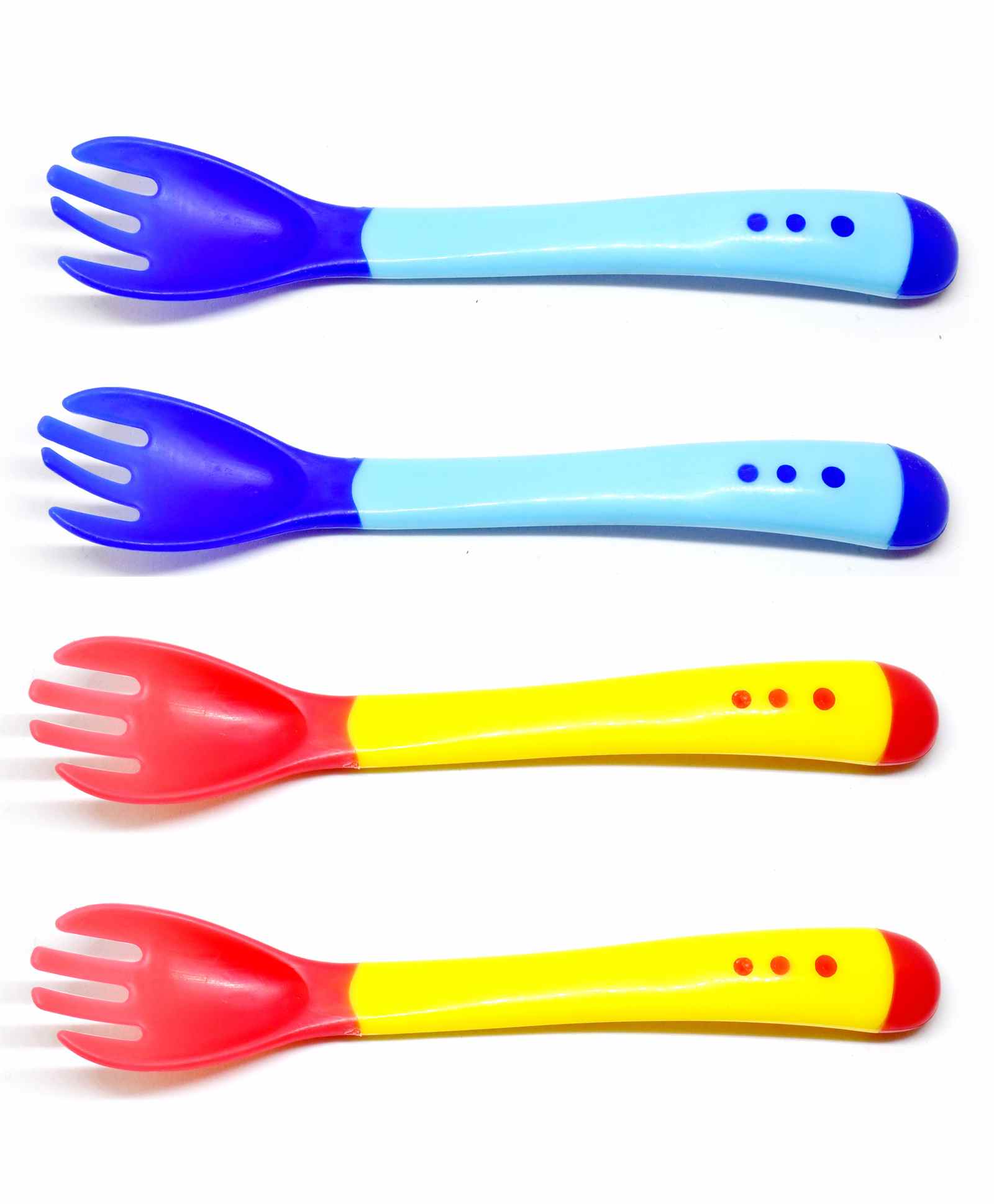 The Little Lookers Temperature Sensing Fork Pack of 4 - Blue Yellow-picture-14