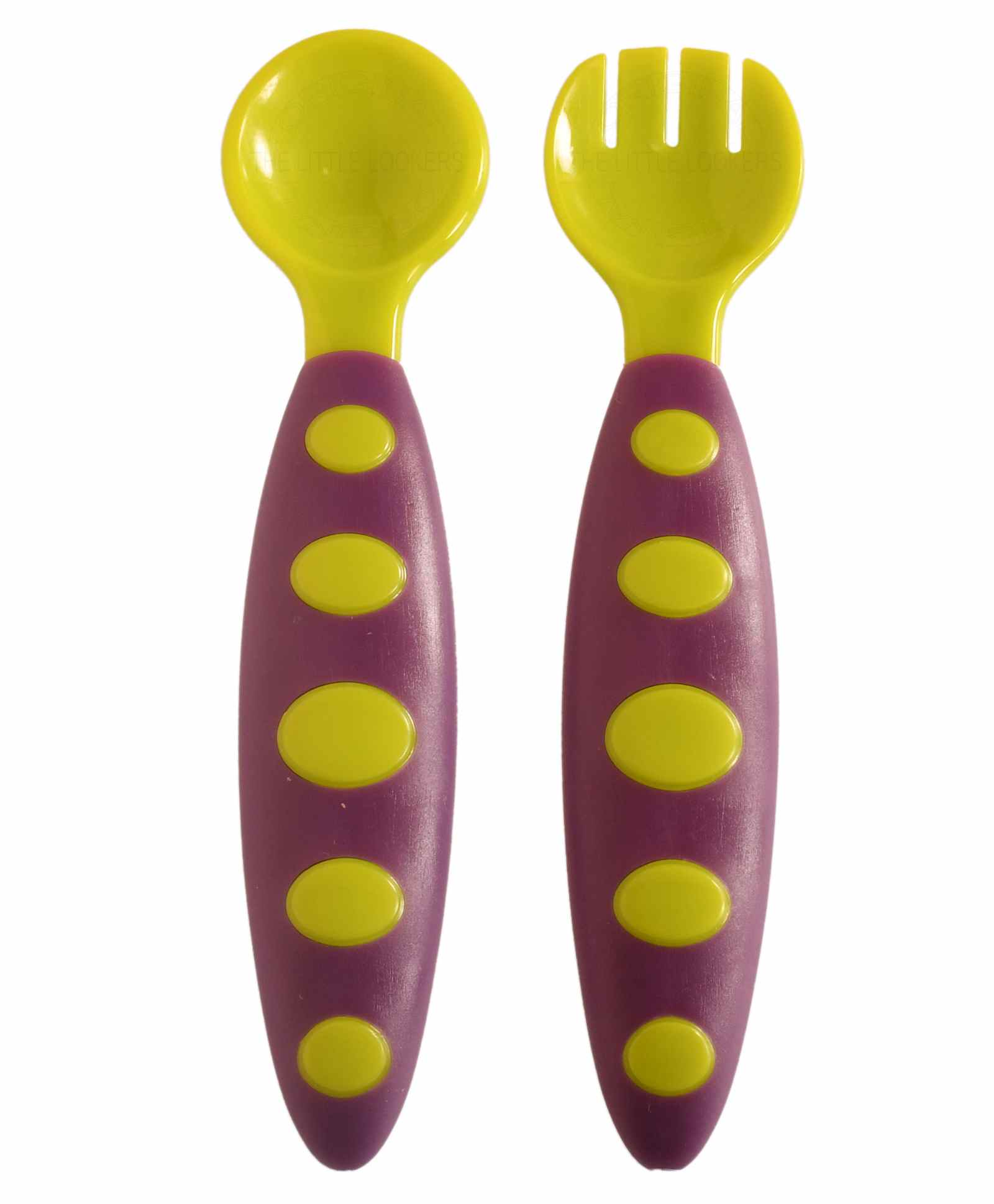 The Little Lookers Spoon & Fork Set - Green-picture-25