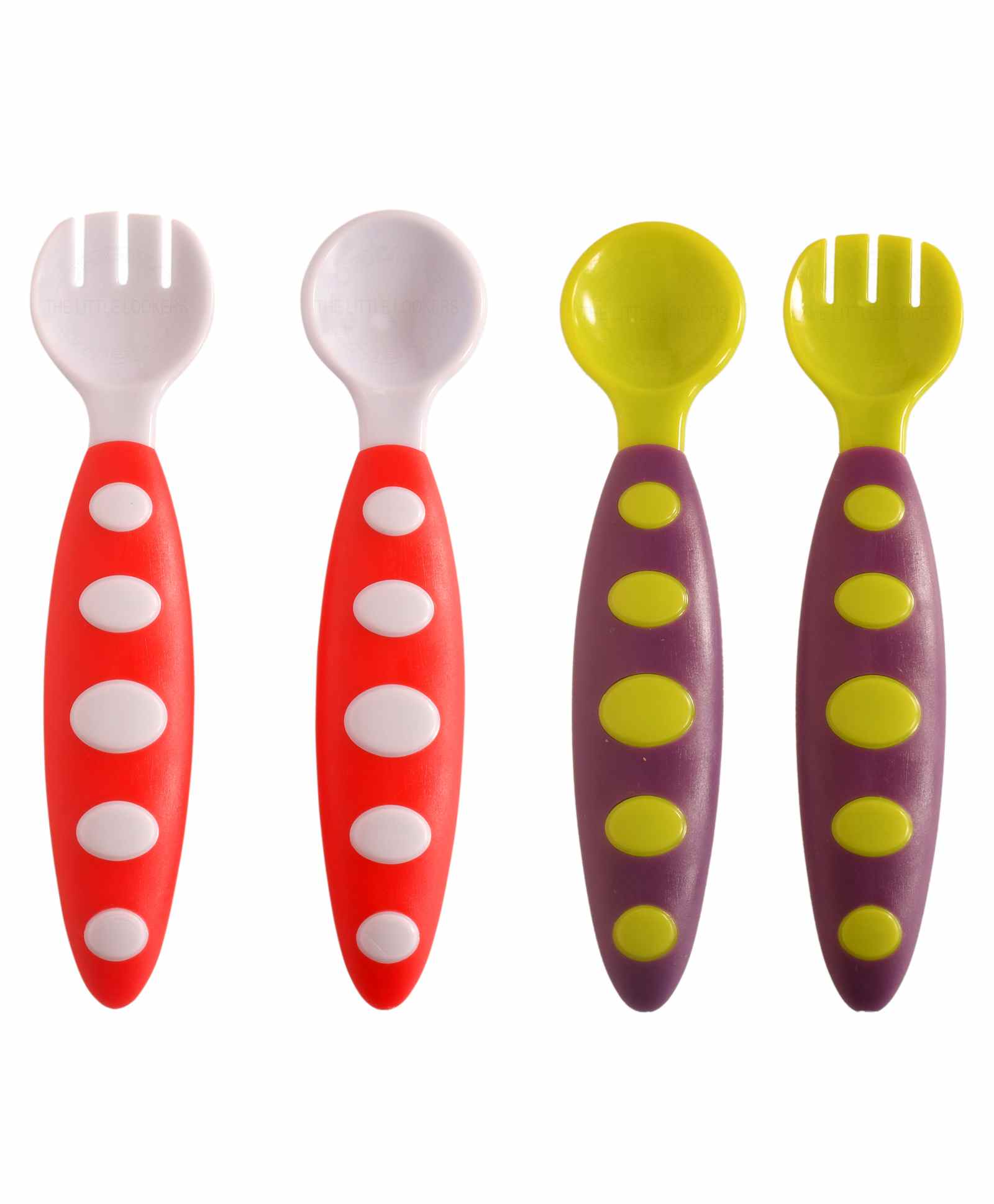 The Little Lookers Spoon & Fork Set Pack Of 2 - Red Green-picture-10