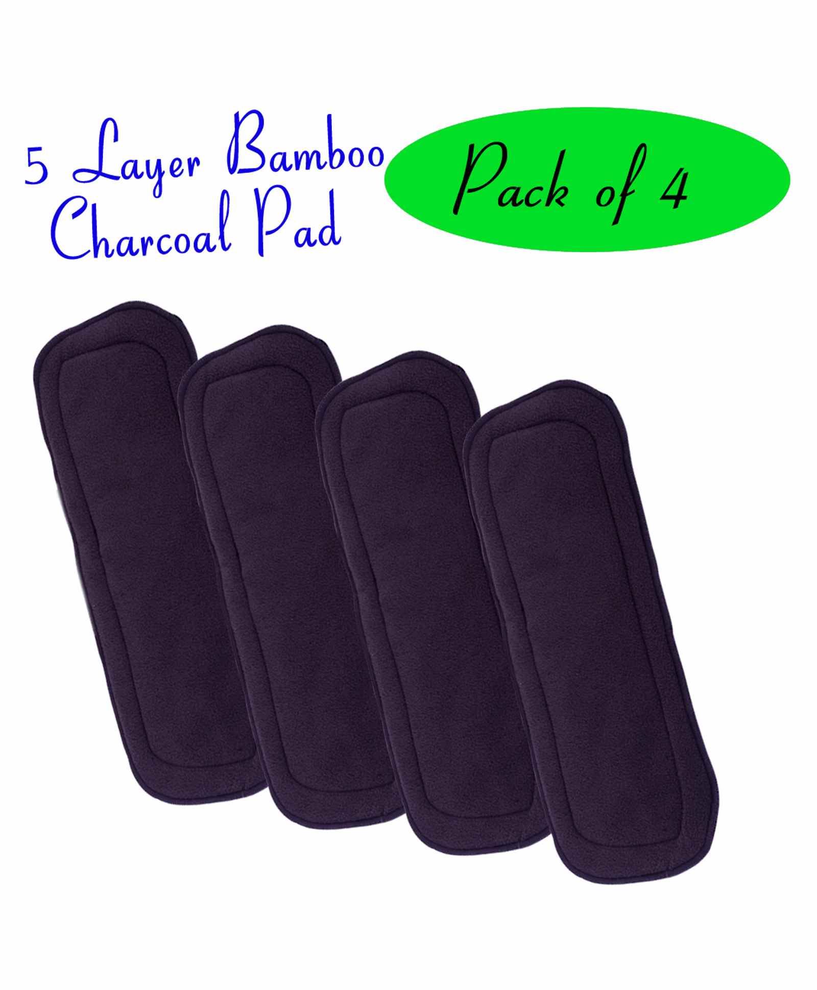 The Little Lookers 5 Layer Bamboo Charcoal Insert Pack Of 4 - Black-image-39