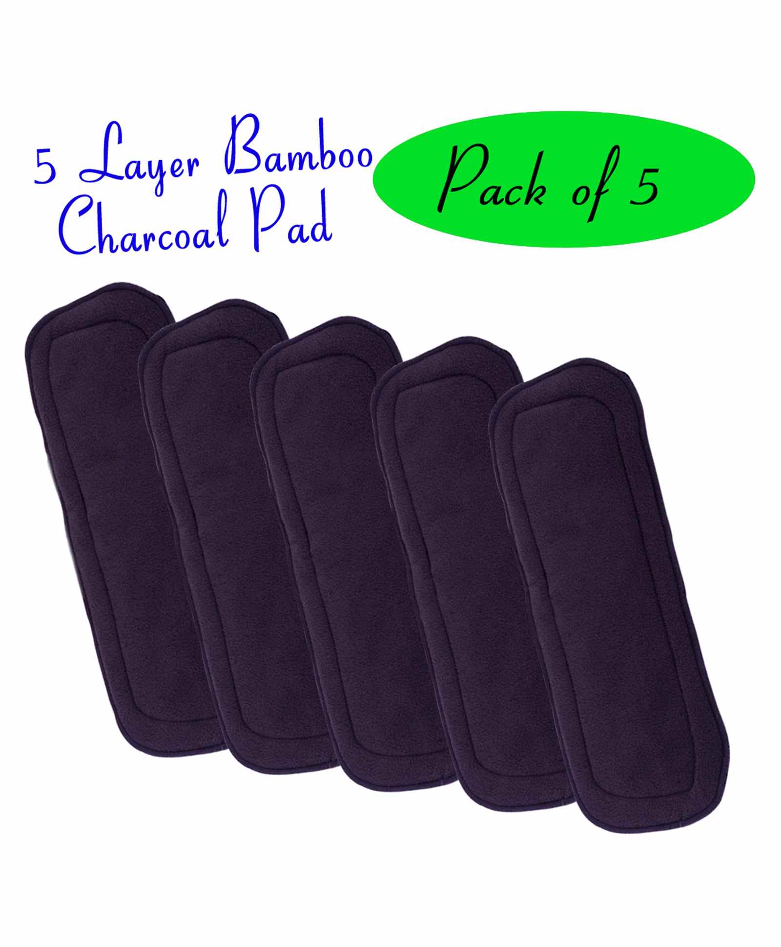 The Little Lookers 5 Layer Bamboo Charcoal Insert Pack Of 5 - Black-image-36