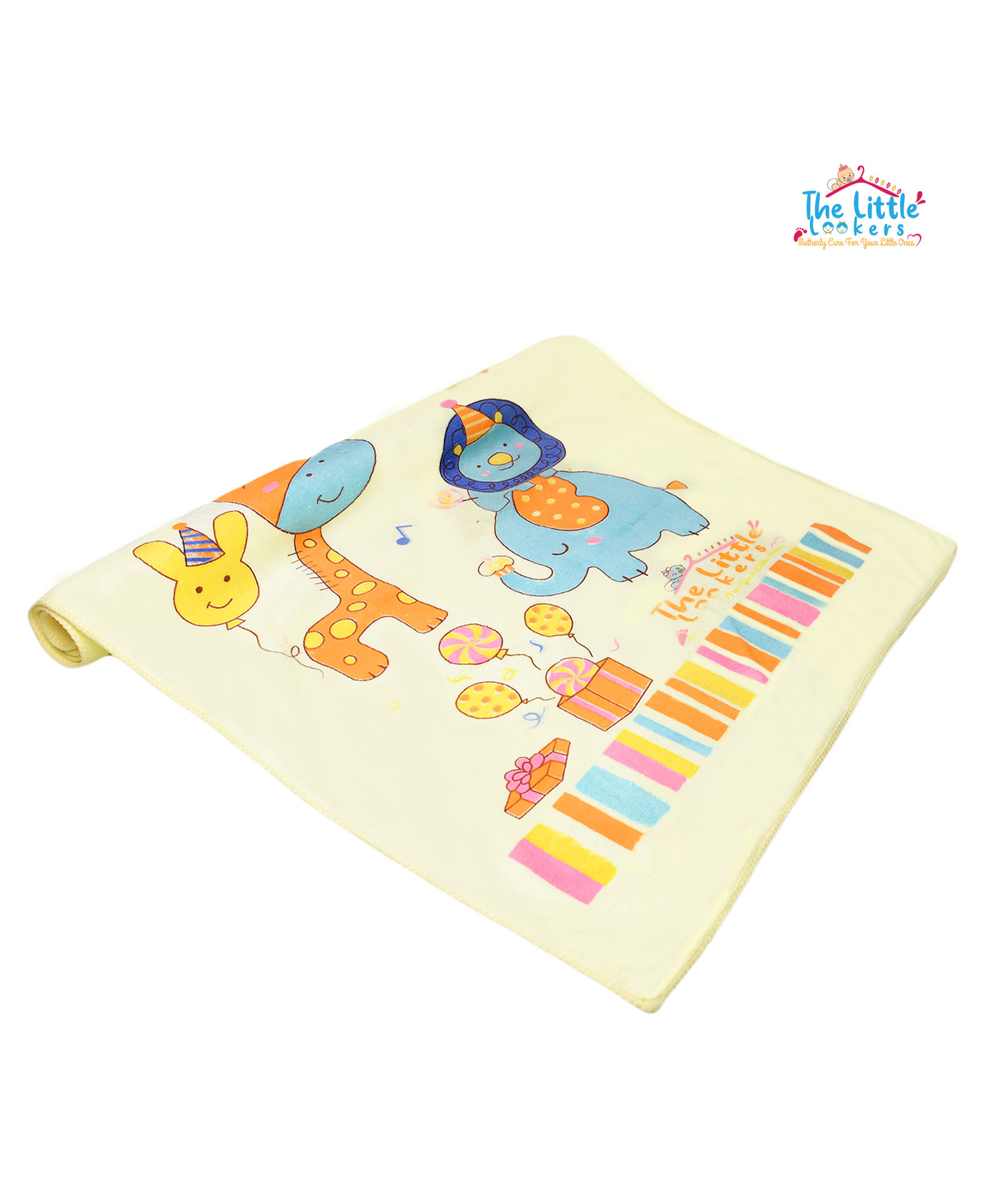 The Little Lookers 100% Cotton Printed Towel - Light Yellow ( Print May Vary )-picture-19