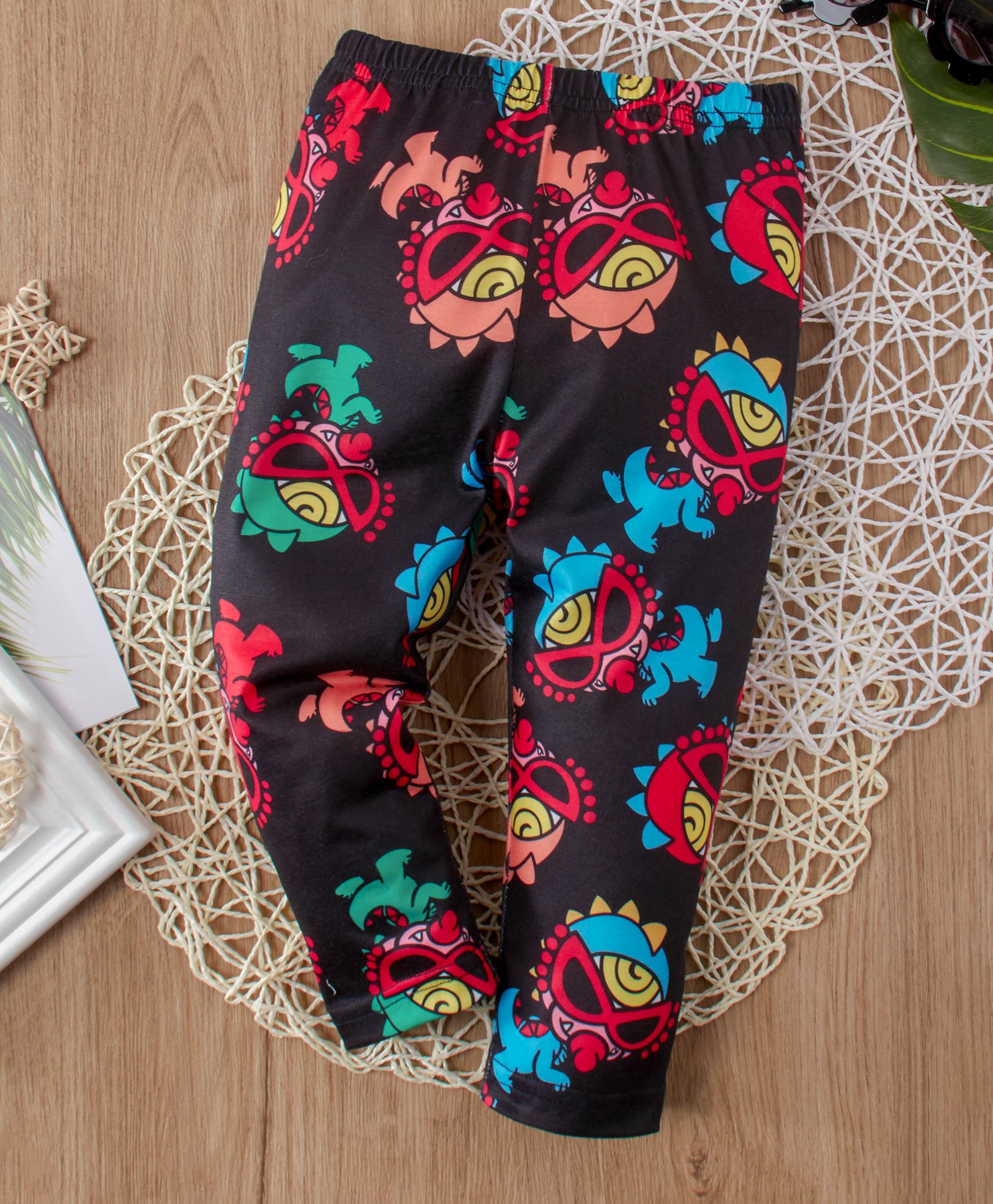 Kookie Kids Full Length Lounge Pant Dino Print - Black-picture-16