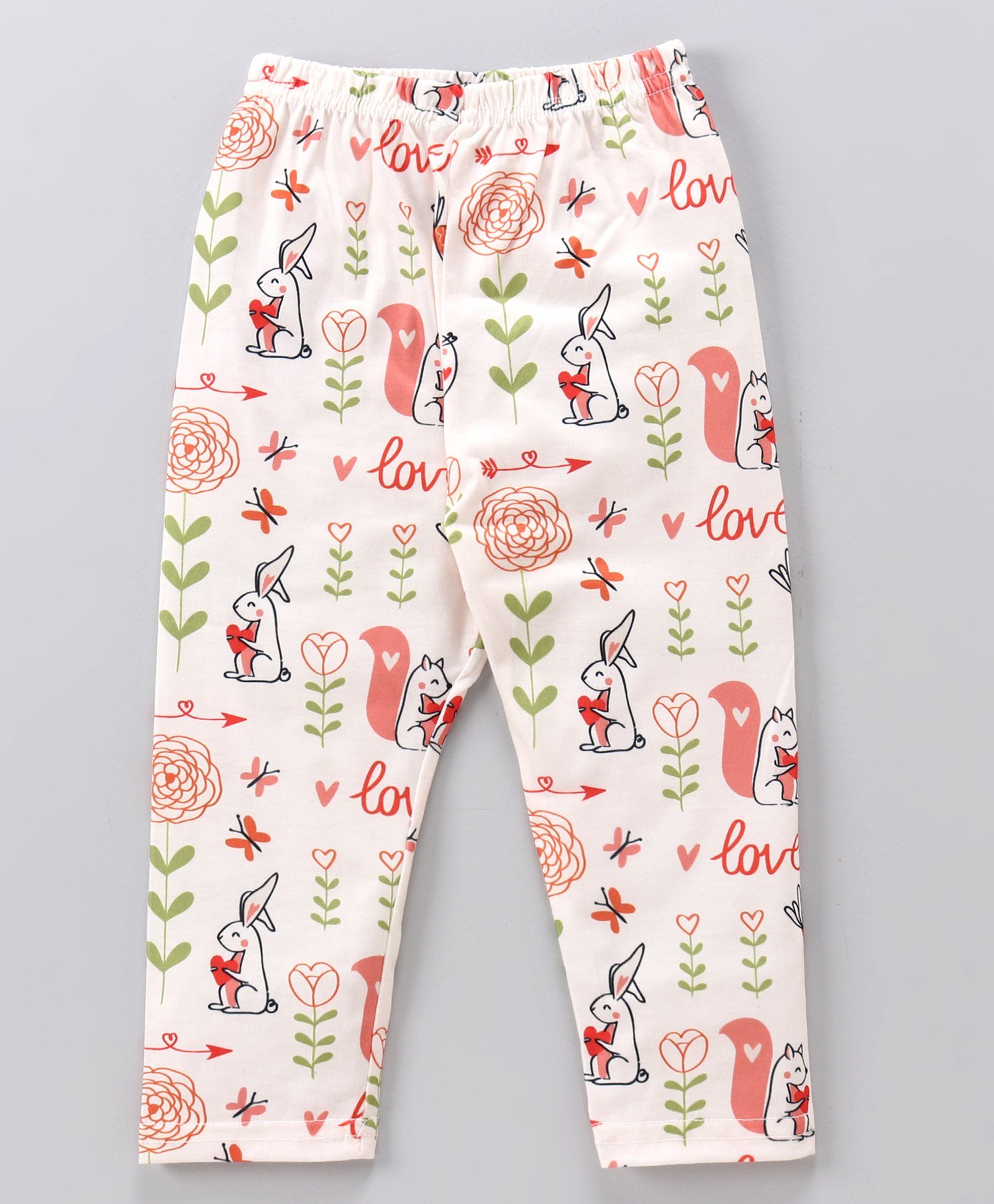 Kookie Kids Full Length Leggings Bunny Print - White-picture-18