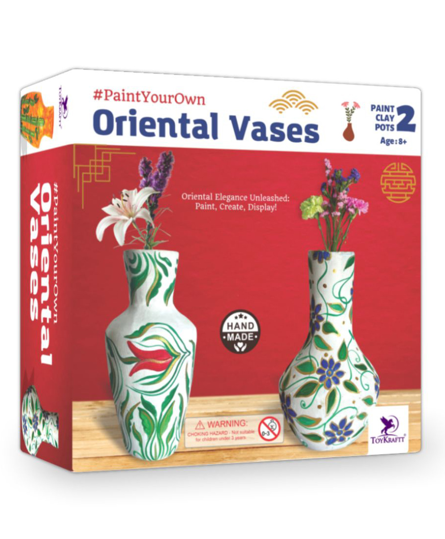 toykraftt Toy Kraft Terracotta Oriental Flower Vases Kit - Multicolour-picture-18