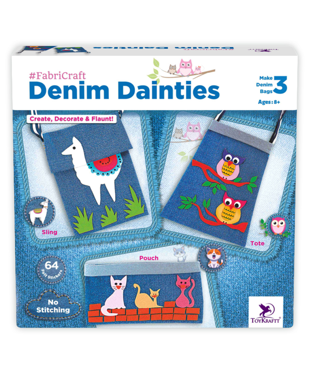 toykraftt Toy Kraft Fabric Denim Made Dainty Kit - Multicolour-picture-15