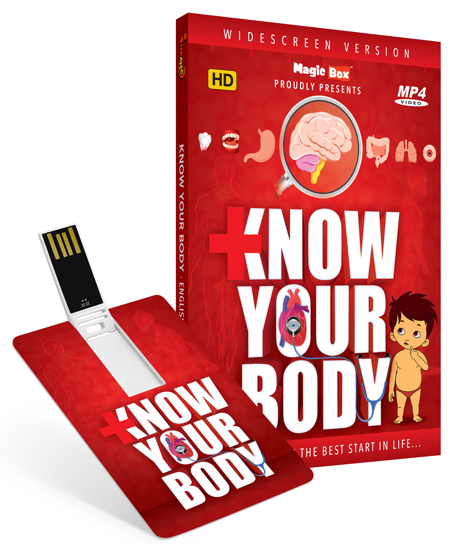 Inkmeo Know Your Body USB Pendrive Animated Videos - English