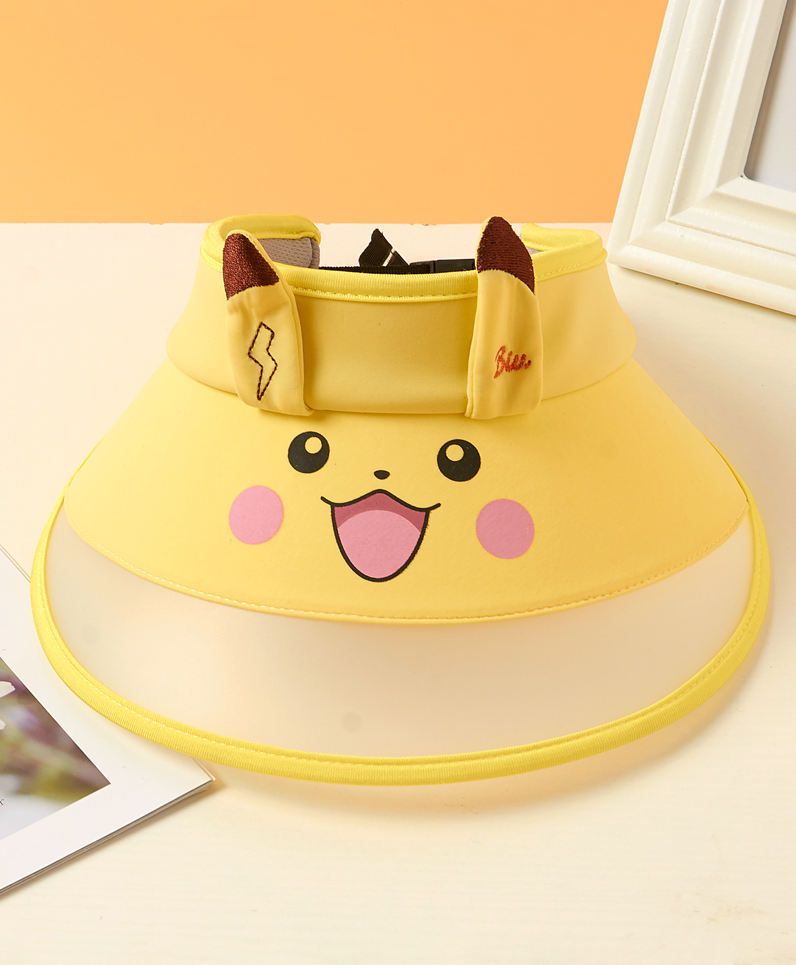Babyhug Summer Cap Animal Face Print Yellow - Circumference 57 cm-image-9