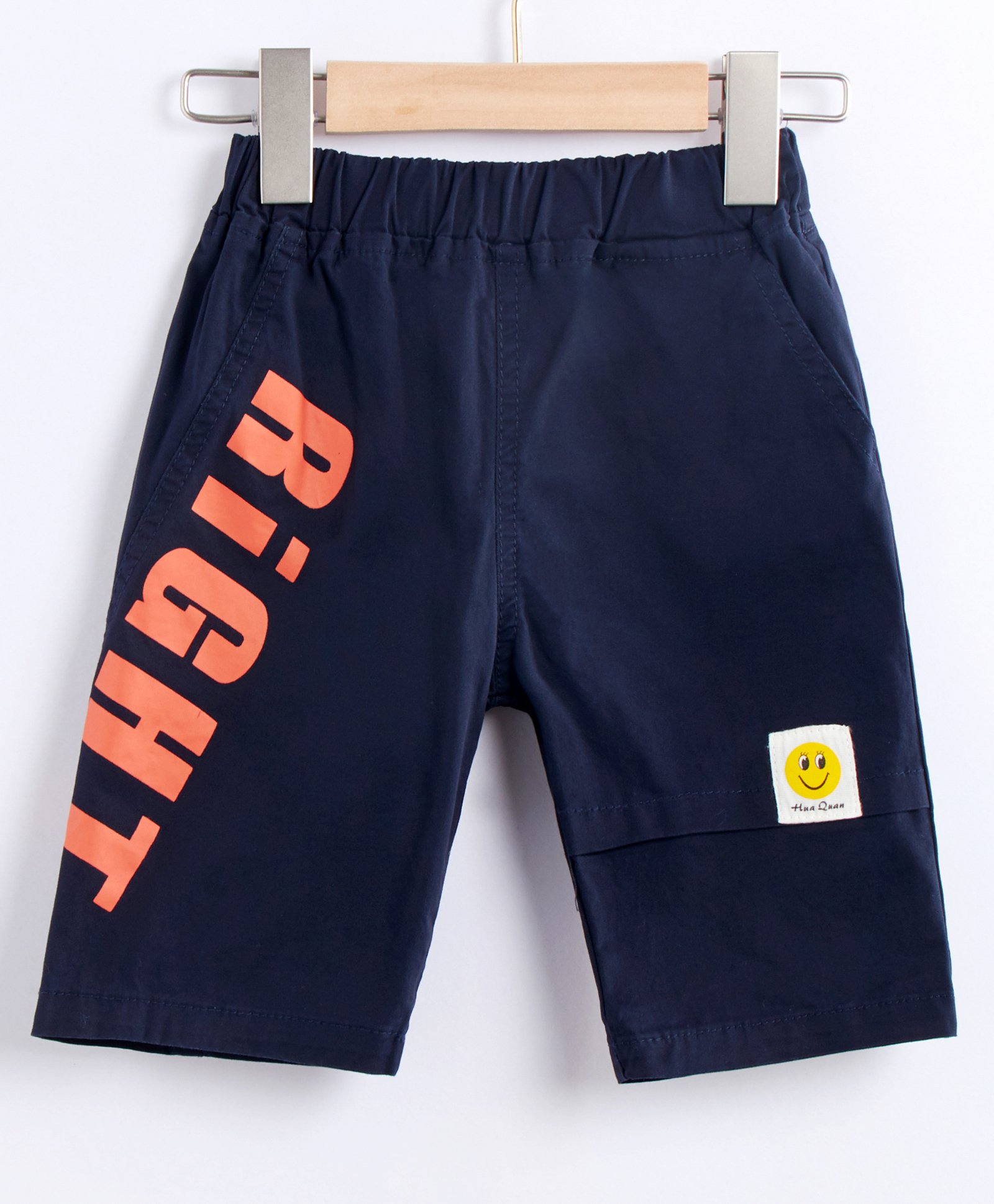 Kookie Kids Shorts Text Print - Navy Blue-image-25