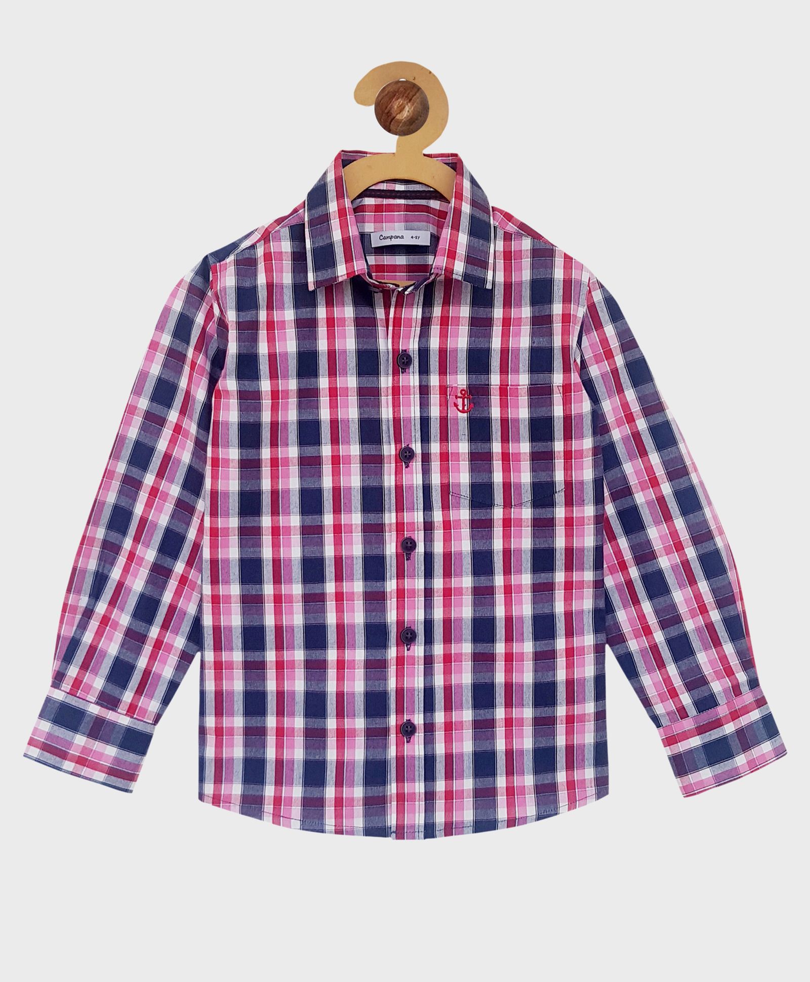 Campana Full Sleeves Checked Shirt - Blue-picture-25