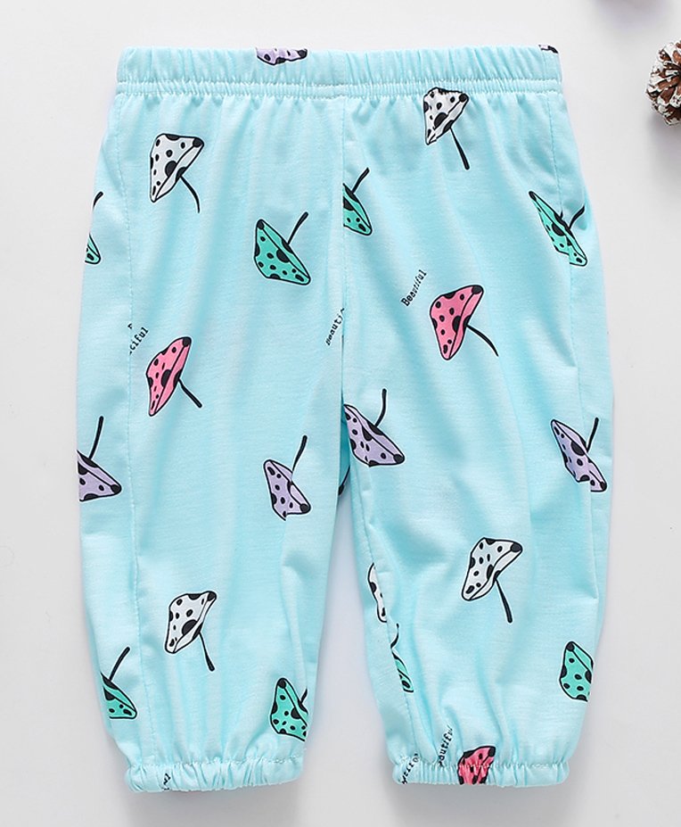 Kookie Kids Full Length Lounge Pant Mushroom Print - Blue-picture-24