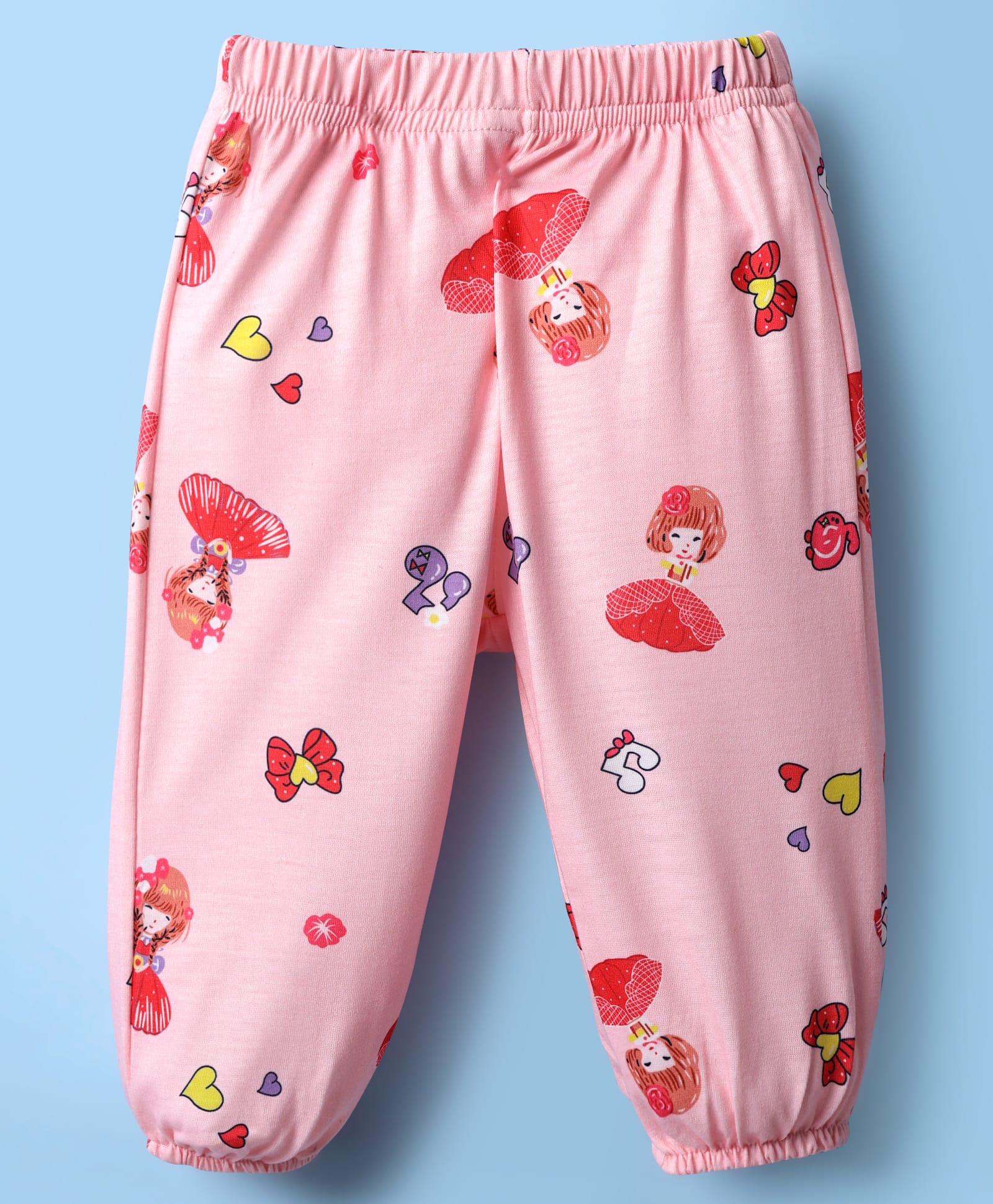 Kookie Kids Full Length Lounge Pant Doll Print - Pink-picture-22