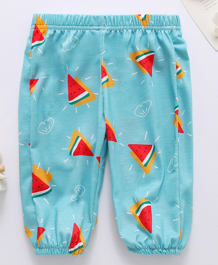 Kookie Kids Full Length Lounge Pant Watermelon Print - Green-image-17