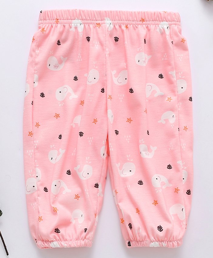 Kookie Kids Full Length Lounge Pant Whale Print - Pink-picture-21