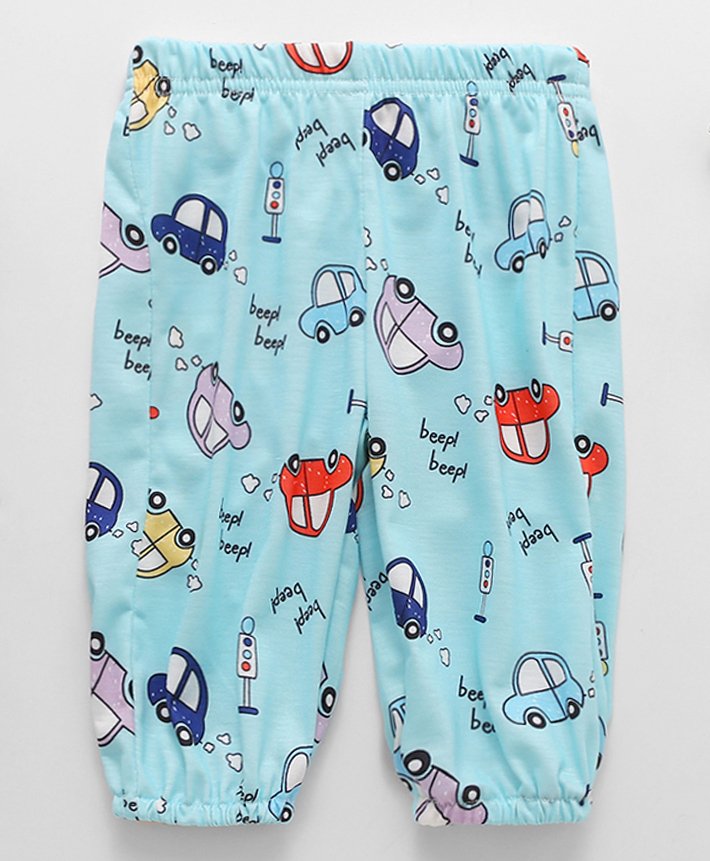 Kookie Kids Full Length Lounge Pant Car Print - Blue-picture-19