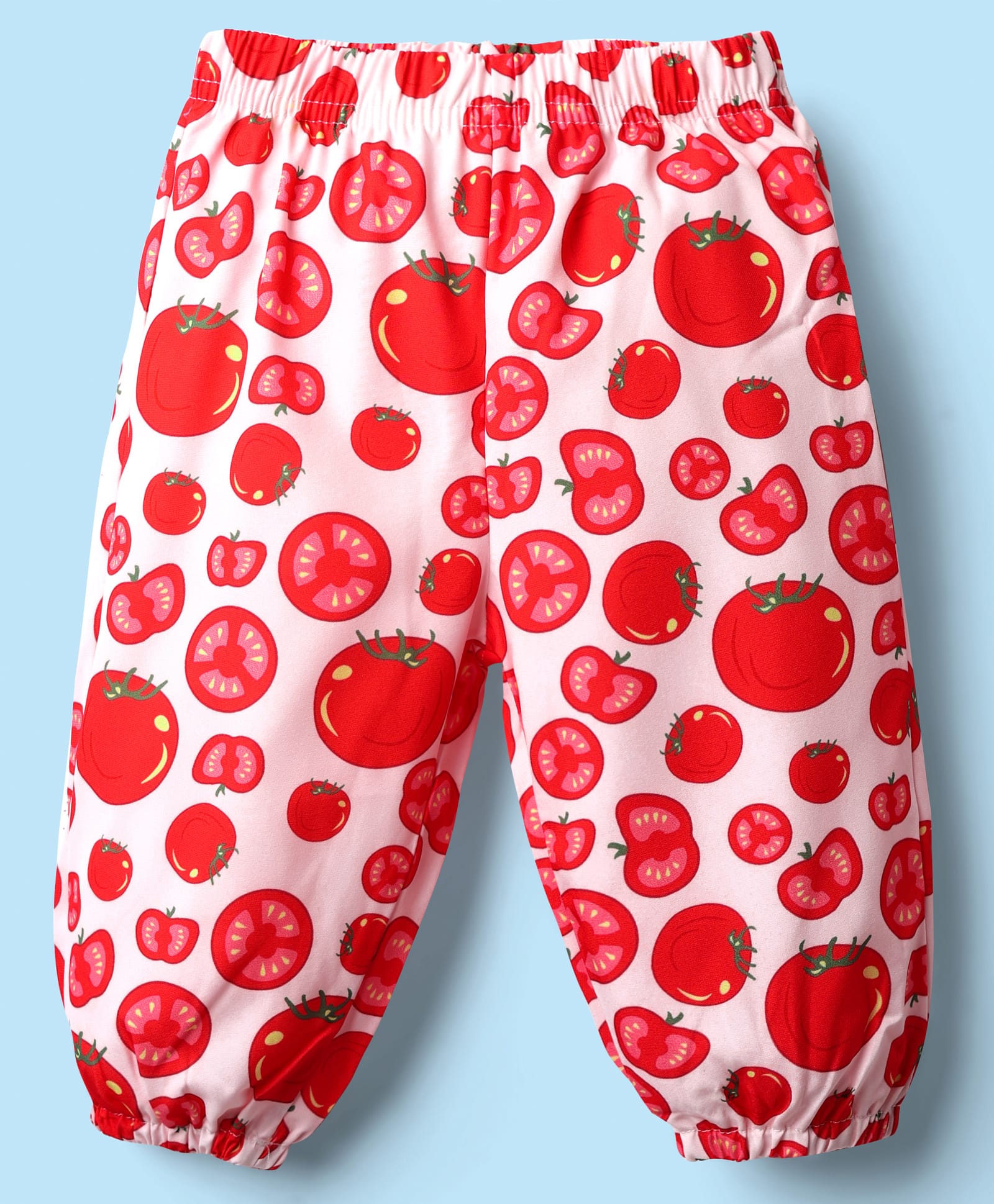 Kookie Kids Full Length Lounge Pants Tomato Print - Red White-image-36