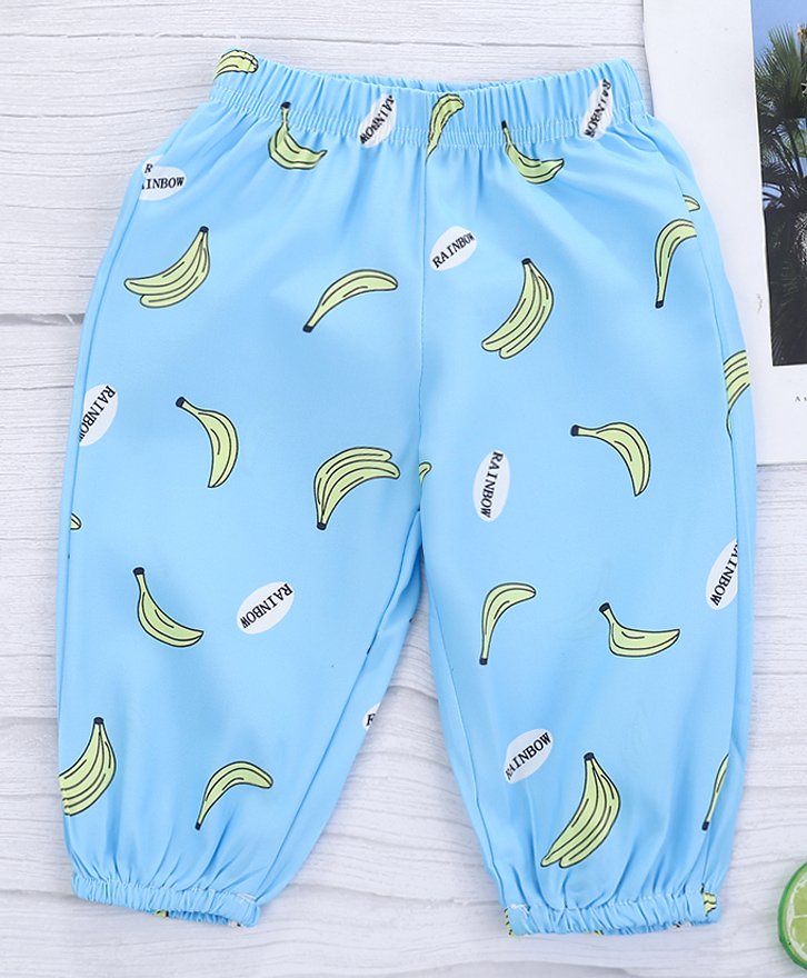 Kookie Kids Full Length Lounge Pants Banana Print - Blue-picture-14