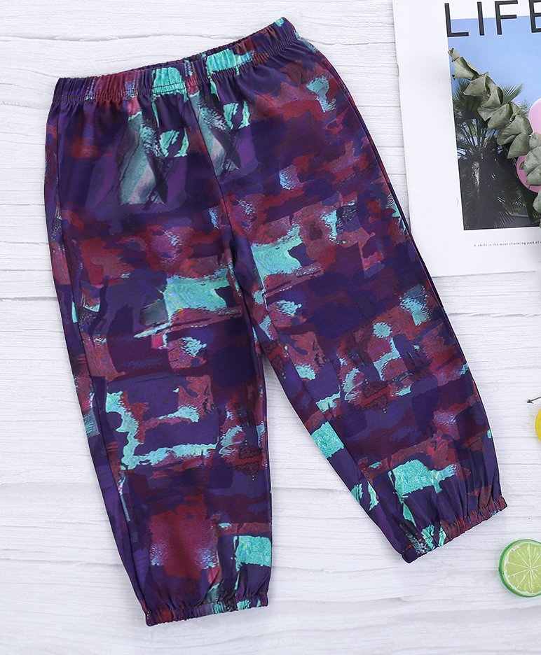 Kookie Kids Full Length Lounge Pant Abstract Print - Multicolor-picture-27