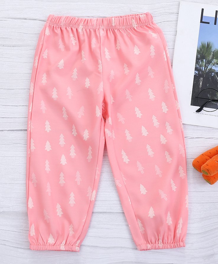 Kookie Kids Full Length Lounge Pant Tree Print - Pink-picture-33