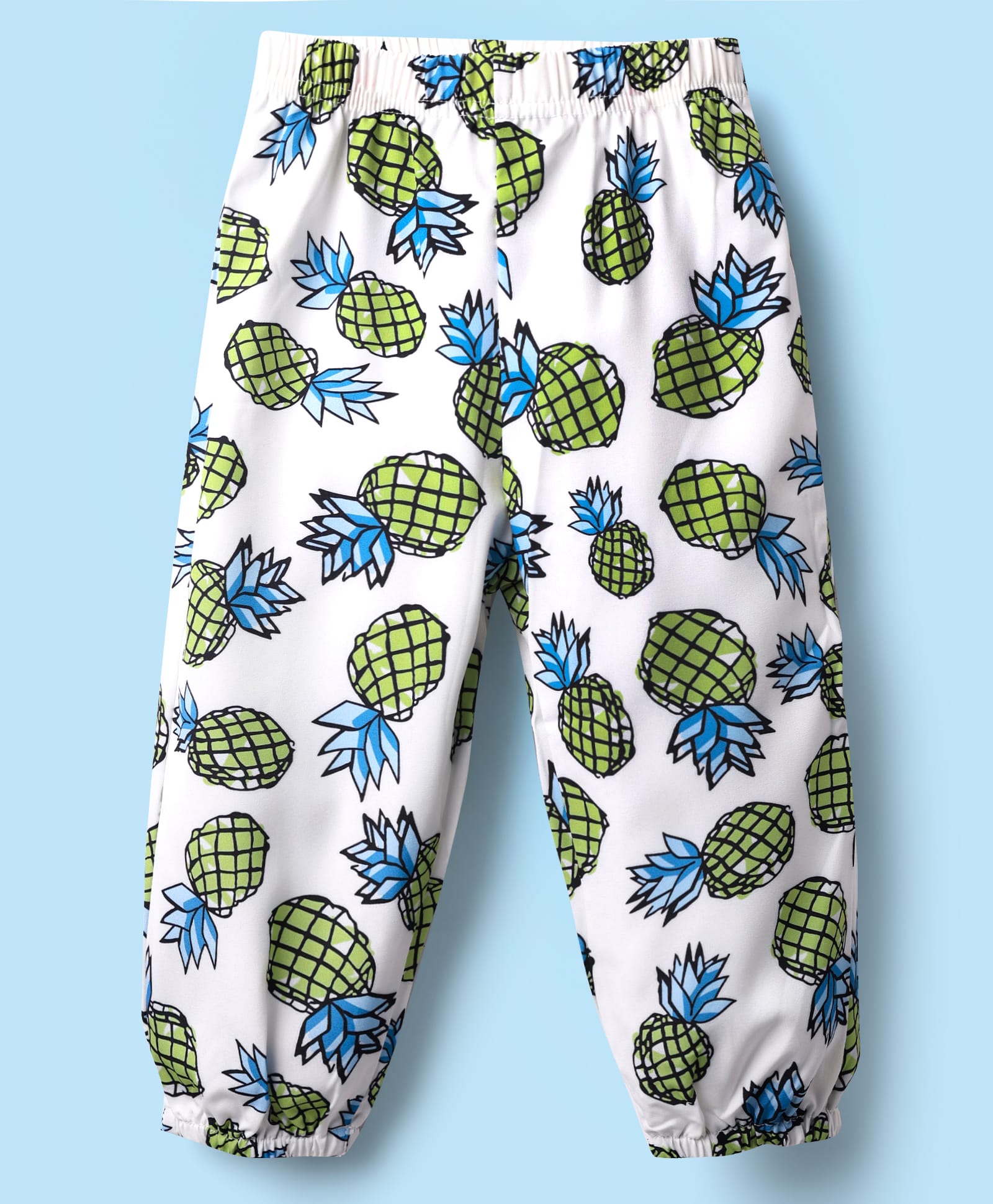 Kookie Kids Full Length Lounge Pant Pineapple Print - White-image-18
