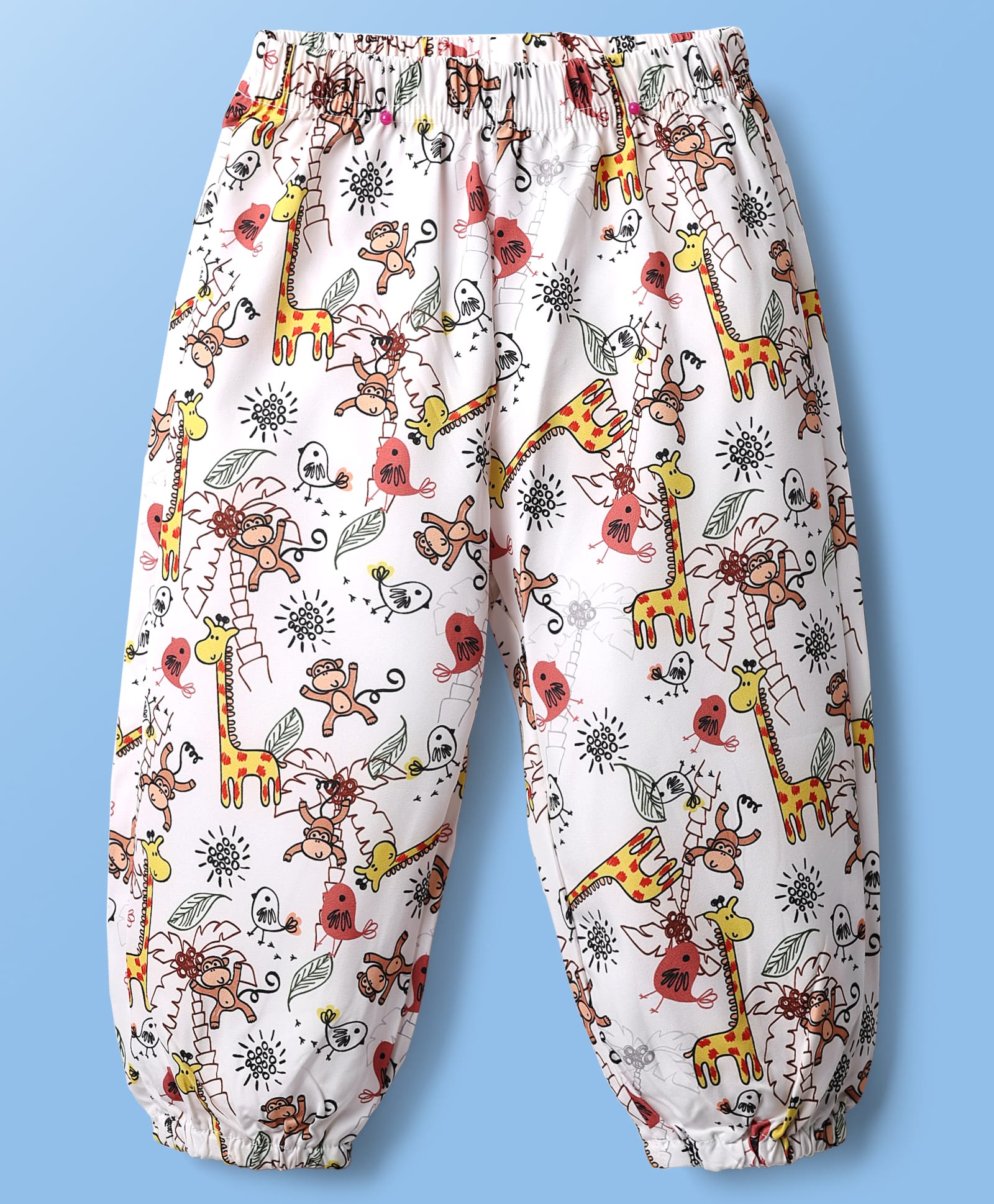 Kookie Kids Full Length Lounge Pant Animal Print - White-image-21