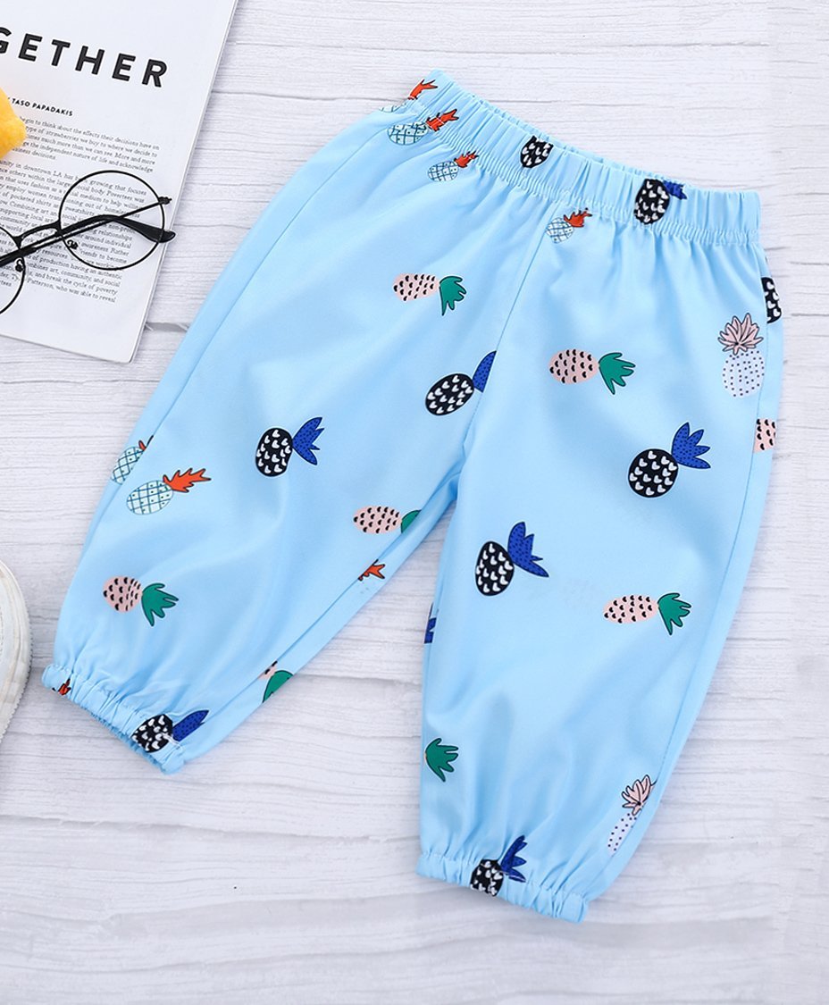 Kookie Kids Full Length Lounge Pant Fruit Print - Blue-picture-13
