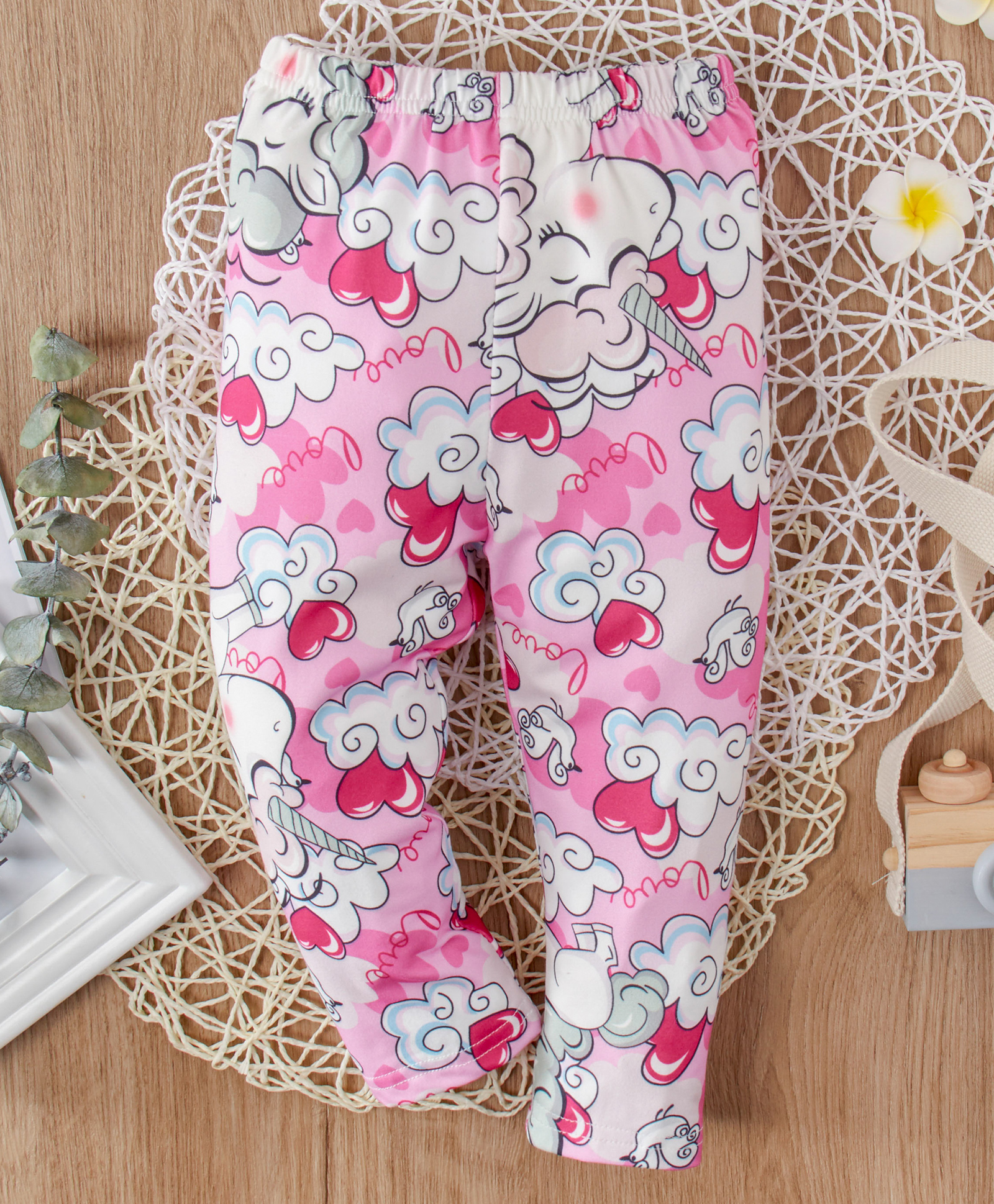 Kookie Kids Full Length Leggings Unicorn Print - Pink-image-19